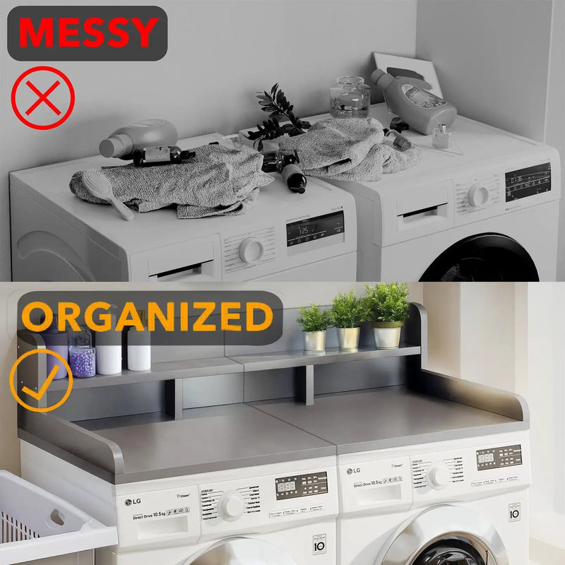 Washer Dryer Countertop with Non-slip Pads, Gray by HouseOfZazla