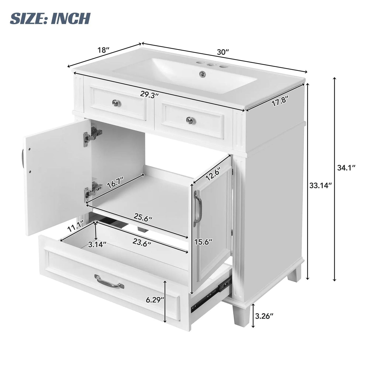 Bathroom Vanity With Sink And Storage Cabinet by HouseOfZazla