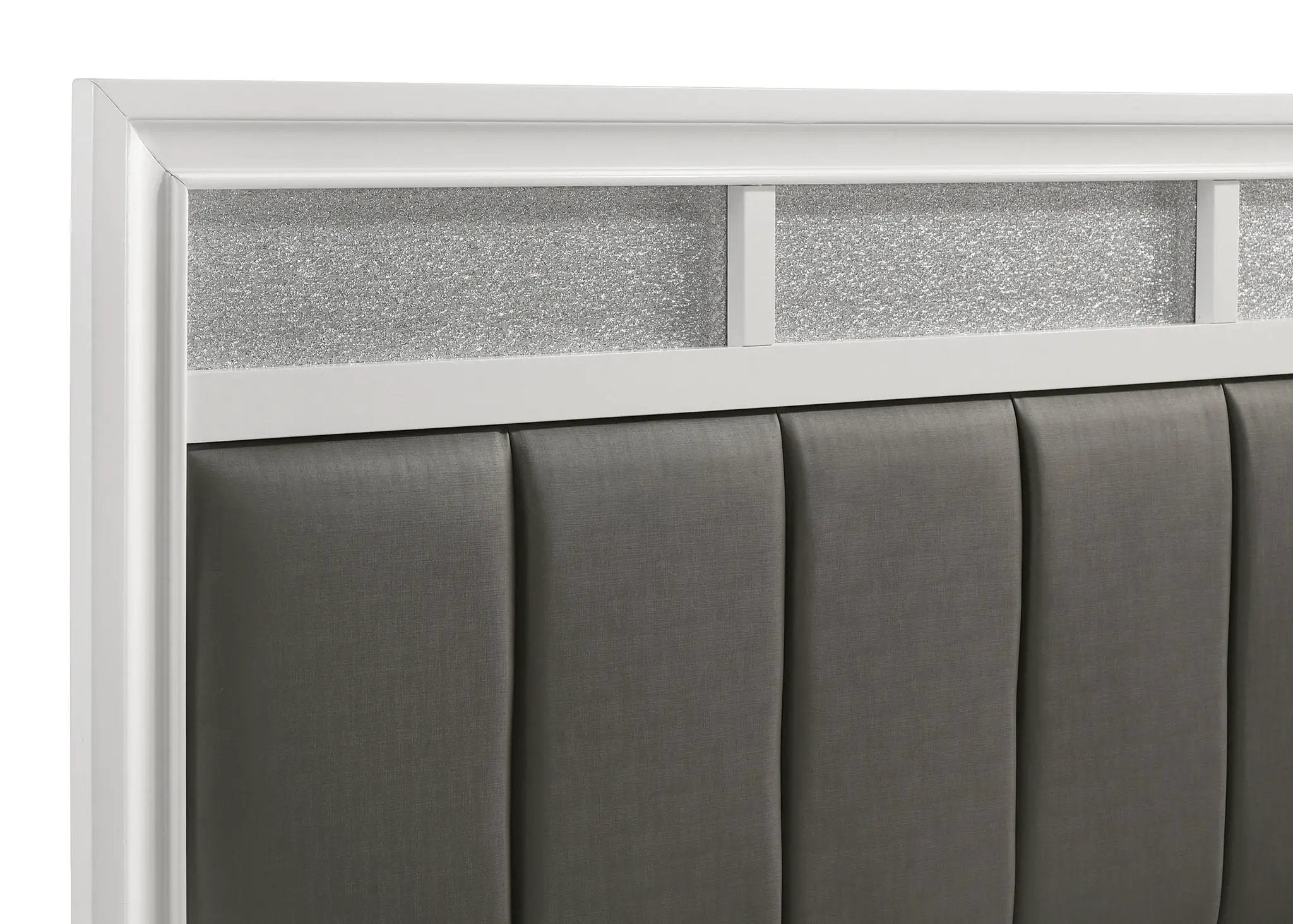 Barzini Wood Queen Panel Bed White by Unique Piece Furniture
