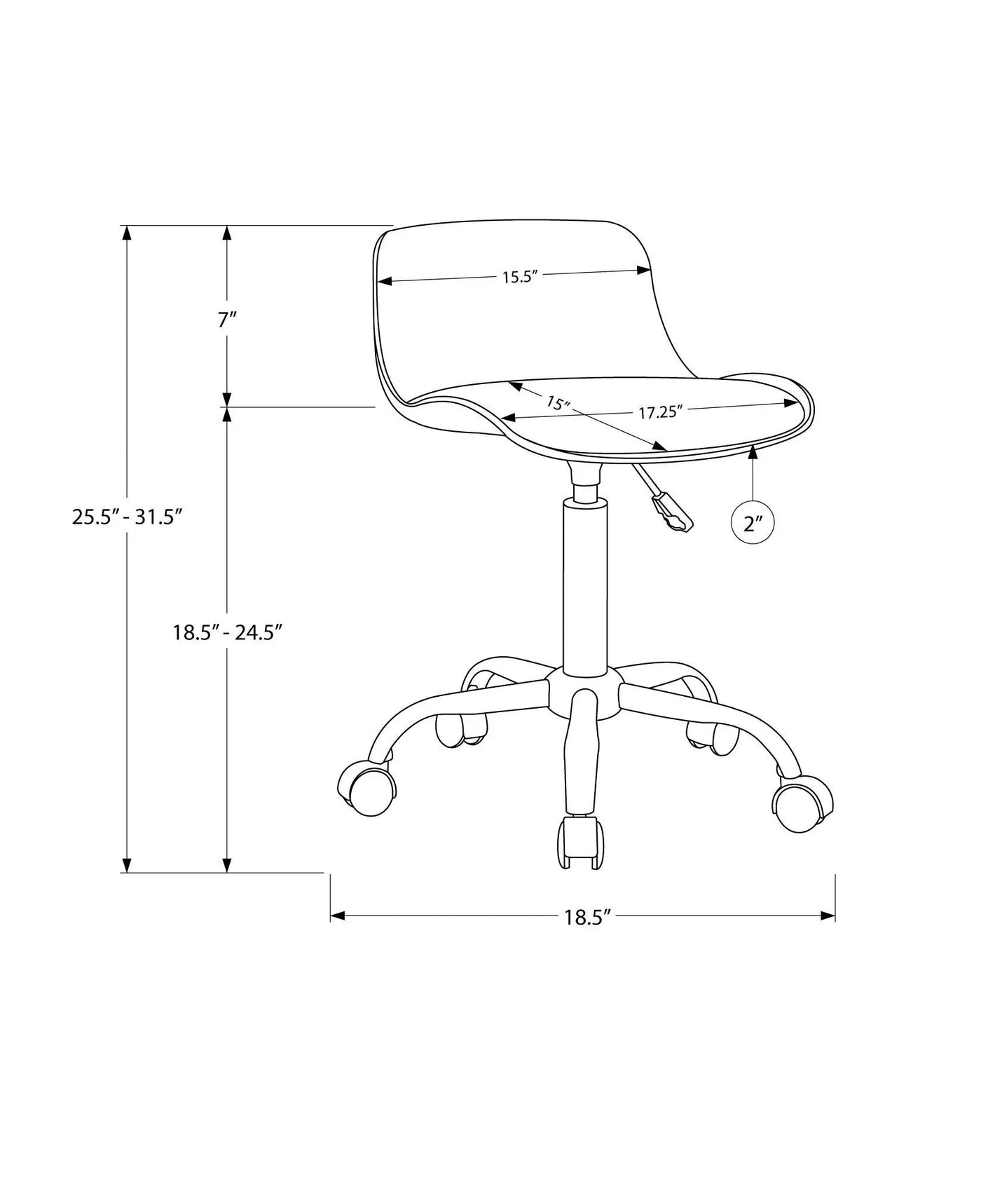 Office Chair, Adjustable Height, Swivel, Ergonomic, Modern by HouseOfZazla