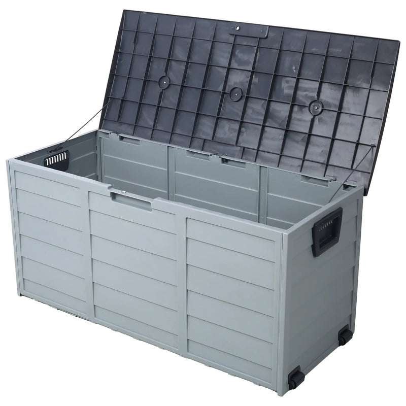 75 Gallon Resin Deck Box Storage Shed by HouseOfZazla