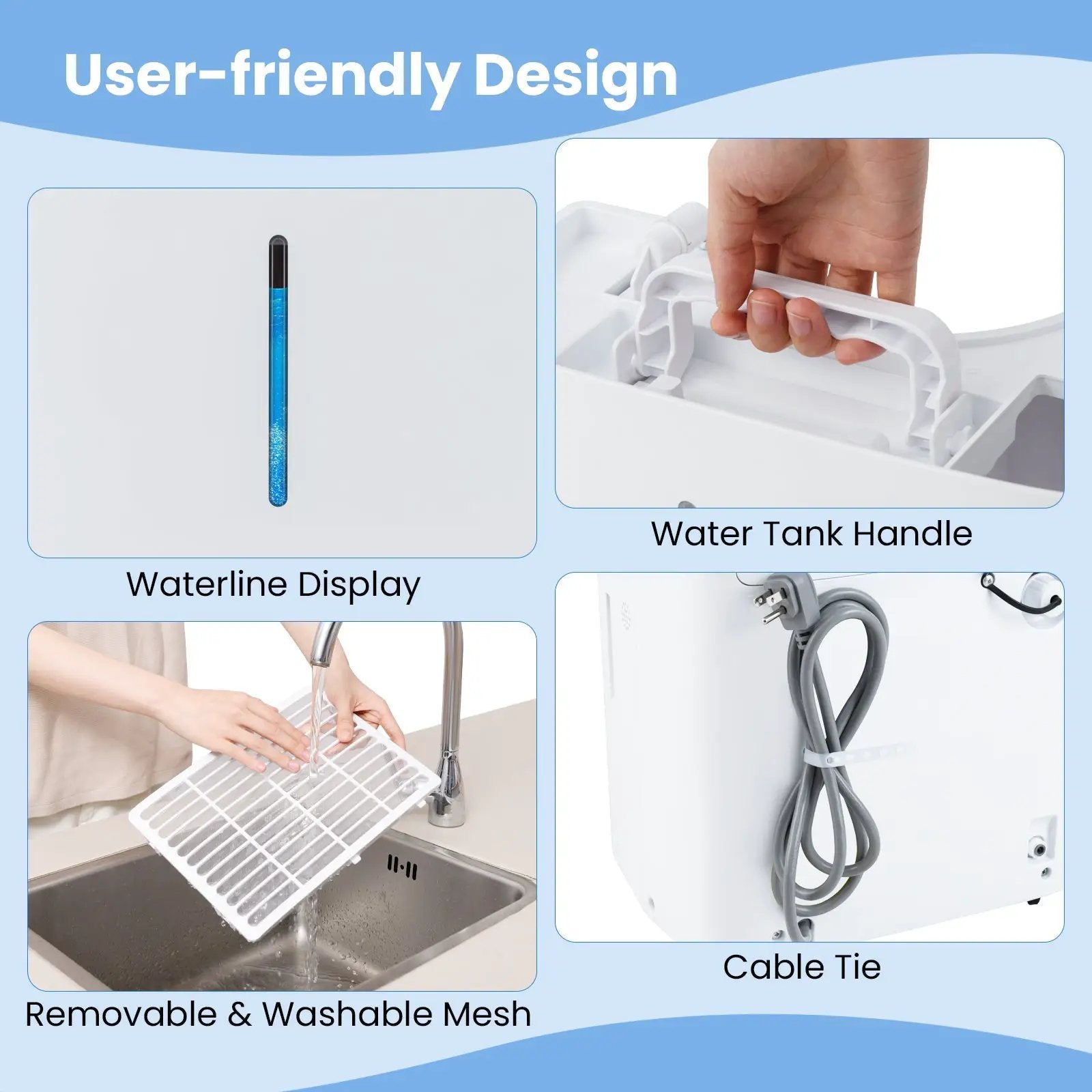 94.5 Pints Dehumidifier with 24H Timer and LED Display-White by DirectDeals