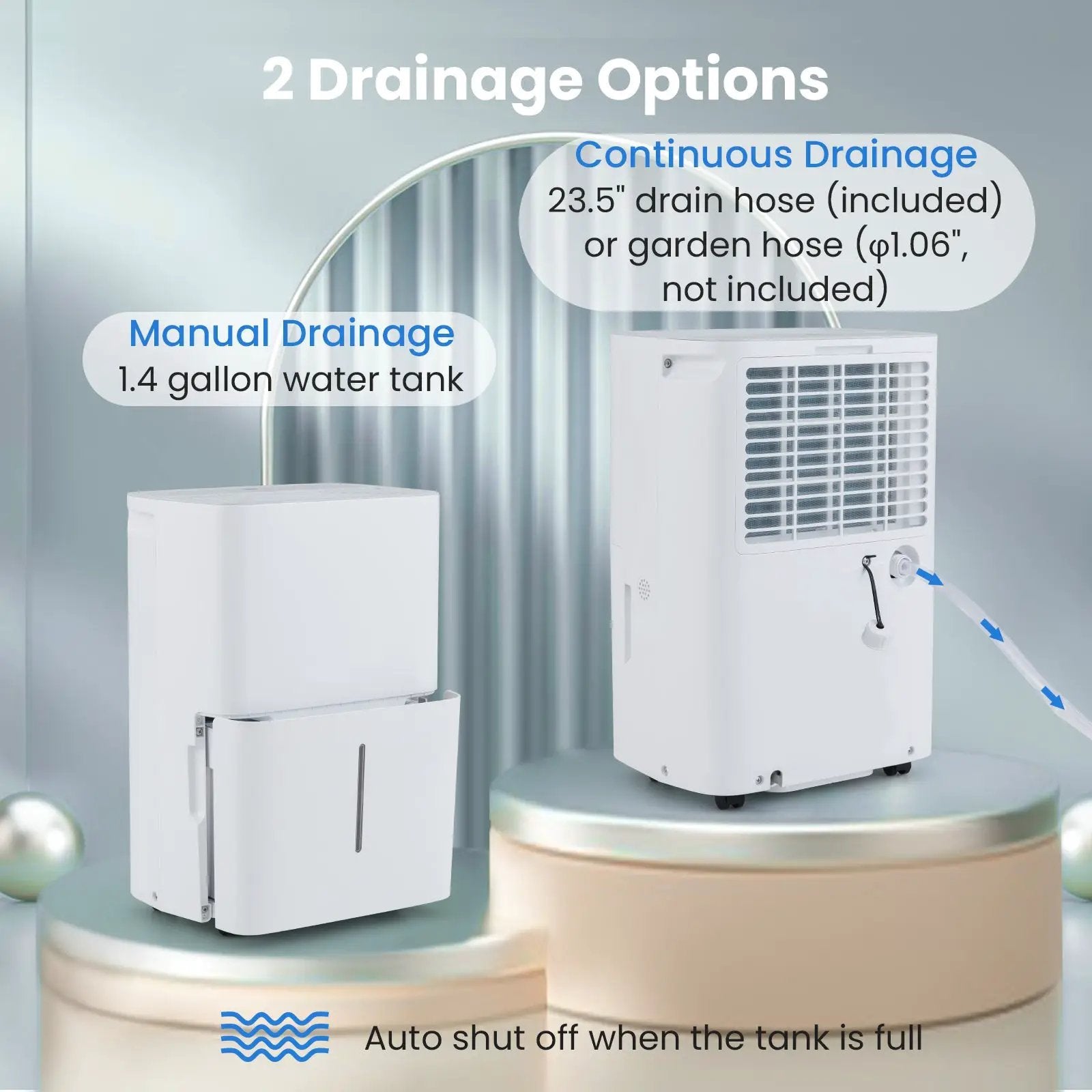 94.5 Pints Dehumidifier with 24H Timer and LED Display-White by DirectDeals