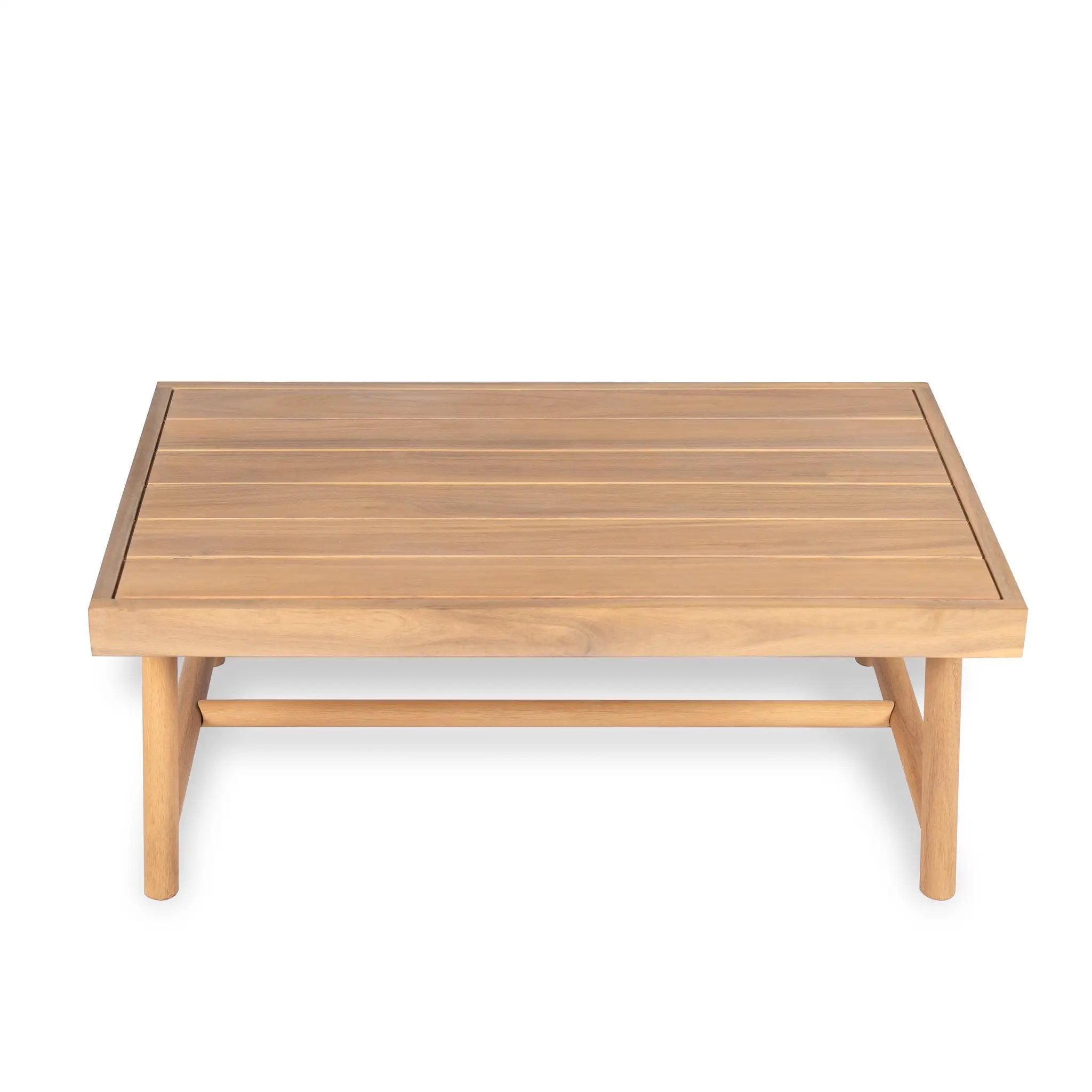 Patio Acacia Wood Chat Set, Club Chair + Coffee Table with Water-resistant Cushion by HouseOfZazla
