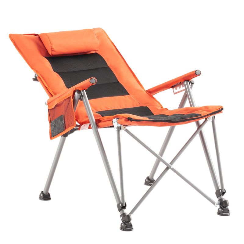 5-Position Adjustable Folding Camping Chair with Footrest by HouseOfZazla