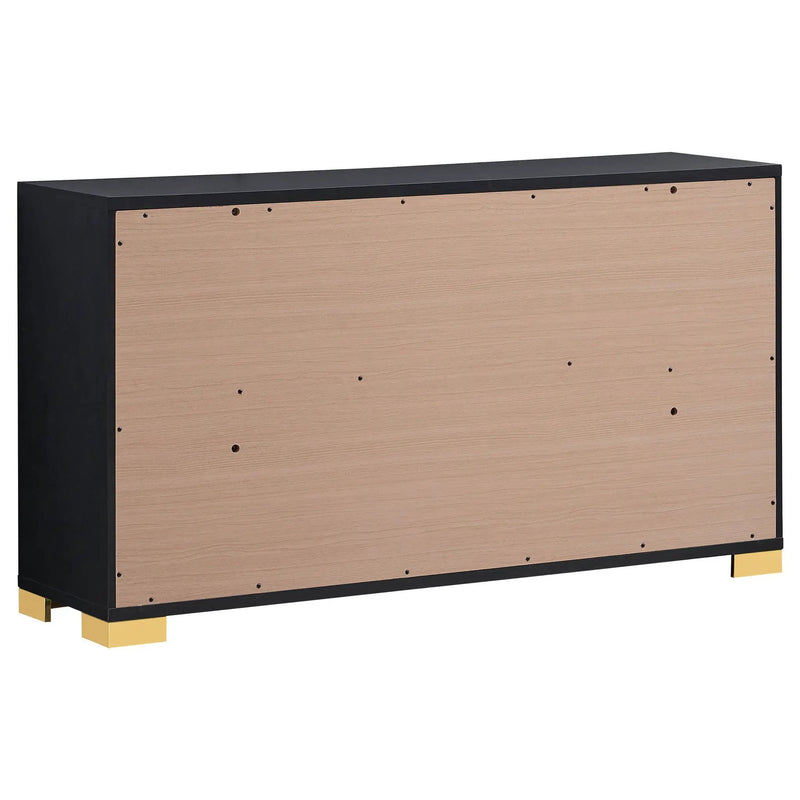 Marceline 6-drawer Dresser Black by Unique Piece Furniture