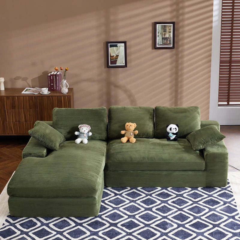 Compressed Sofa With 3 Back Cushions, 2 Throw Pillows by Unique Piece Furniture