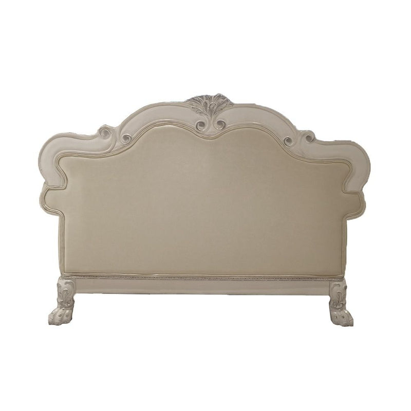 Dresden - Loveseat With 3 Pillows - Synthetic Leather & Bone White by Unique Piece Furniture