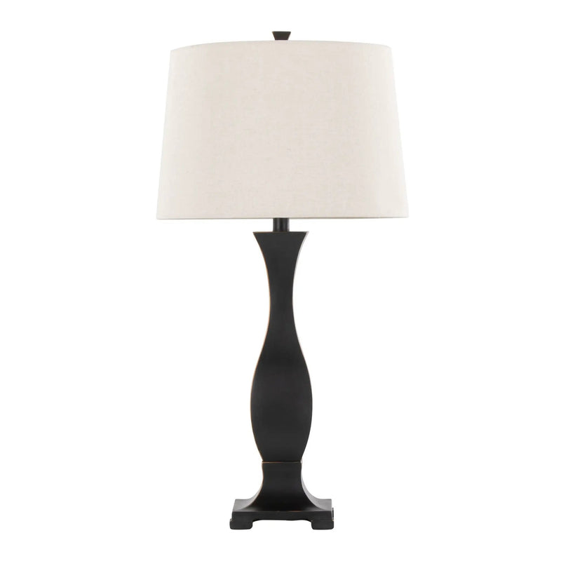 Riley - Contemporary Table Lamp (Set of 2) - Oil Rubbed Bronze / Oat by HouseOfZazla