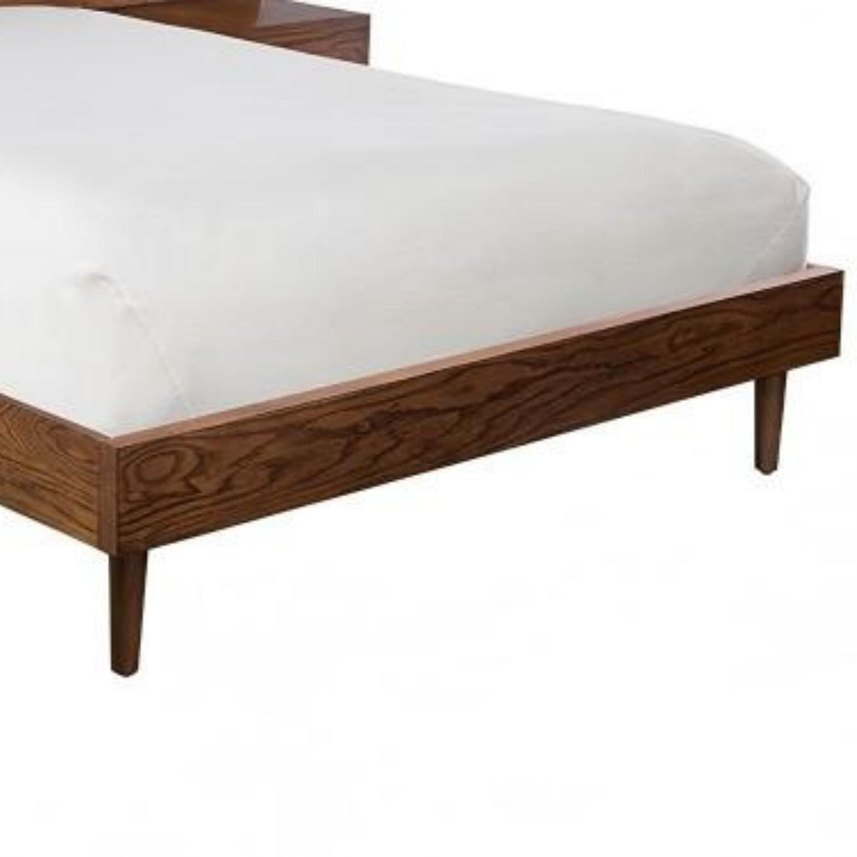 Queen Size Storage Bed with Attached Nightstands and Hidden Storage - Pecan, photo 5 of 5