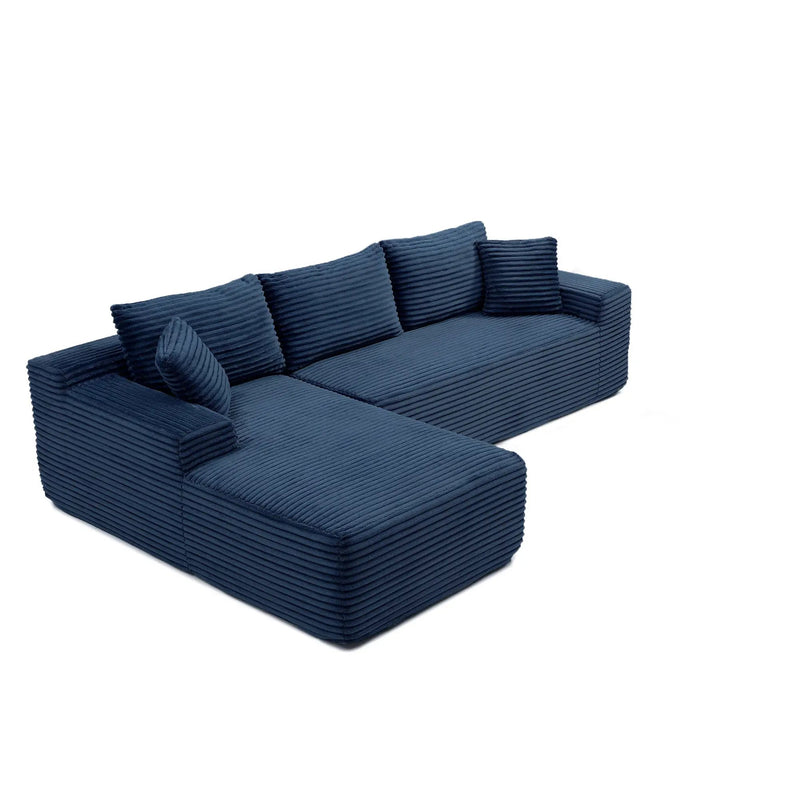 105'' Modular Sectional Sofa with Deep Seat and Chaise by HouseOfZazla