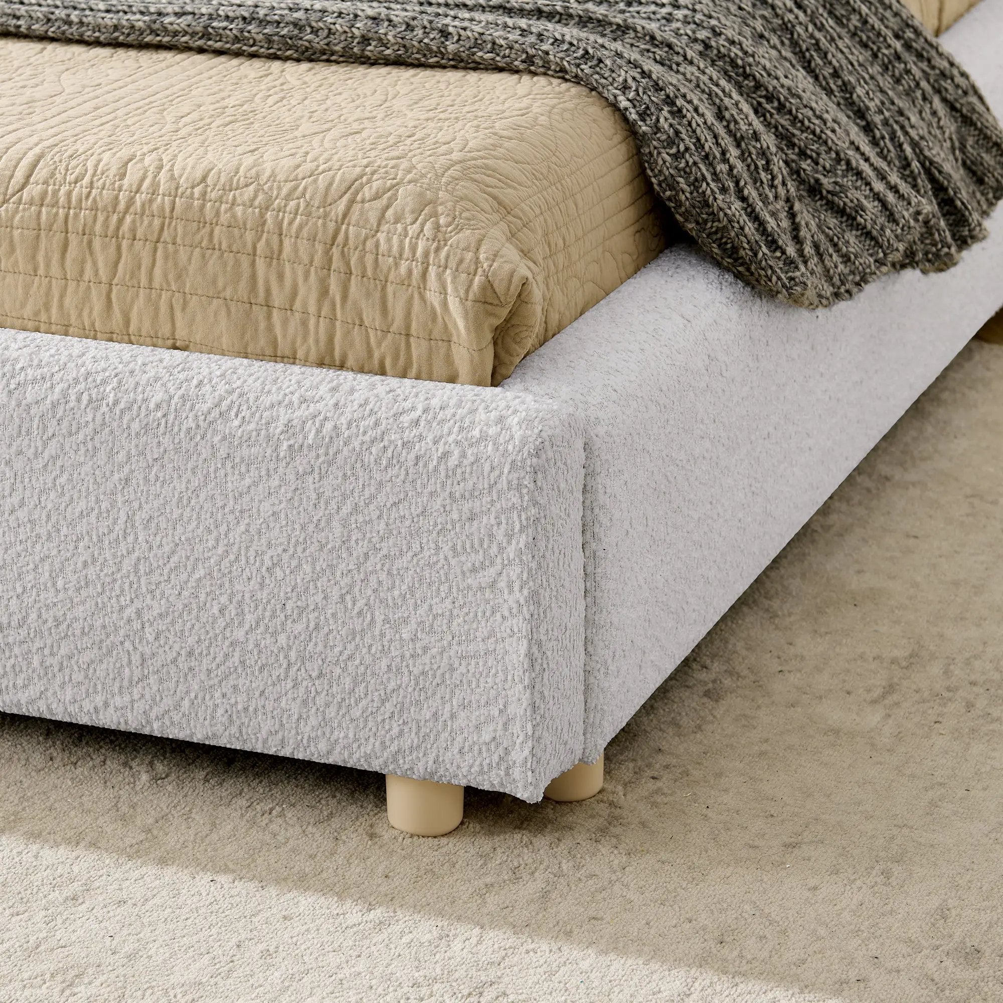 King Size Upholstered Bed Frame by HouseOfZazla