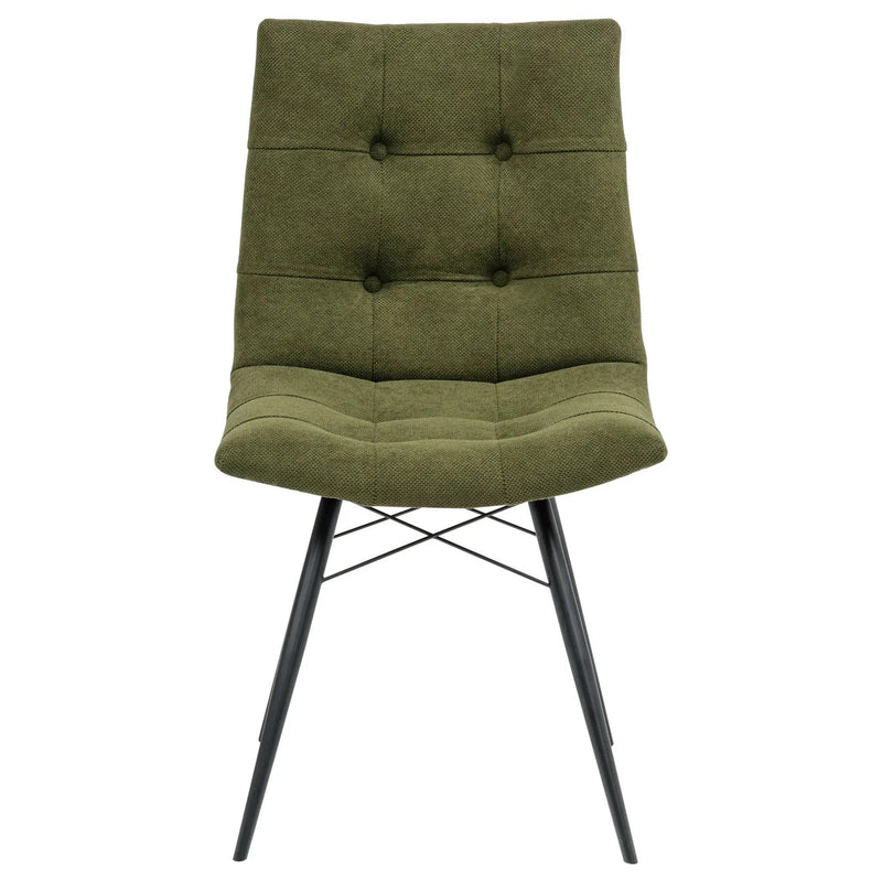 Aiken Fabric Upholstered Dining Side Chair Saddle Forest Green (Set of 4) by Unique Piece Furniture