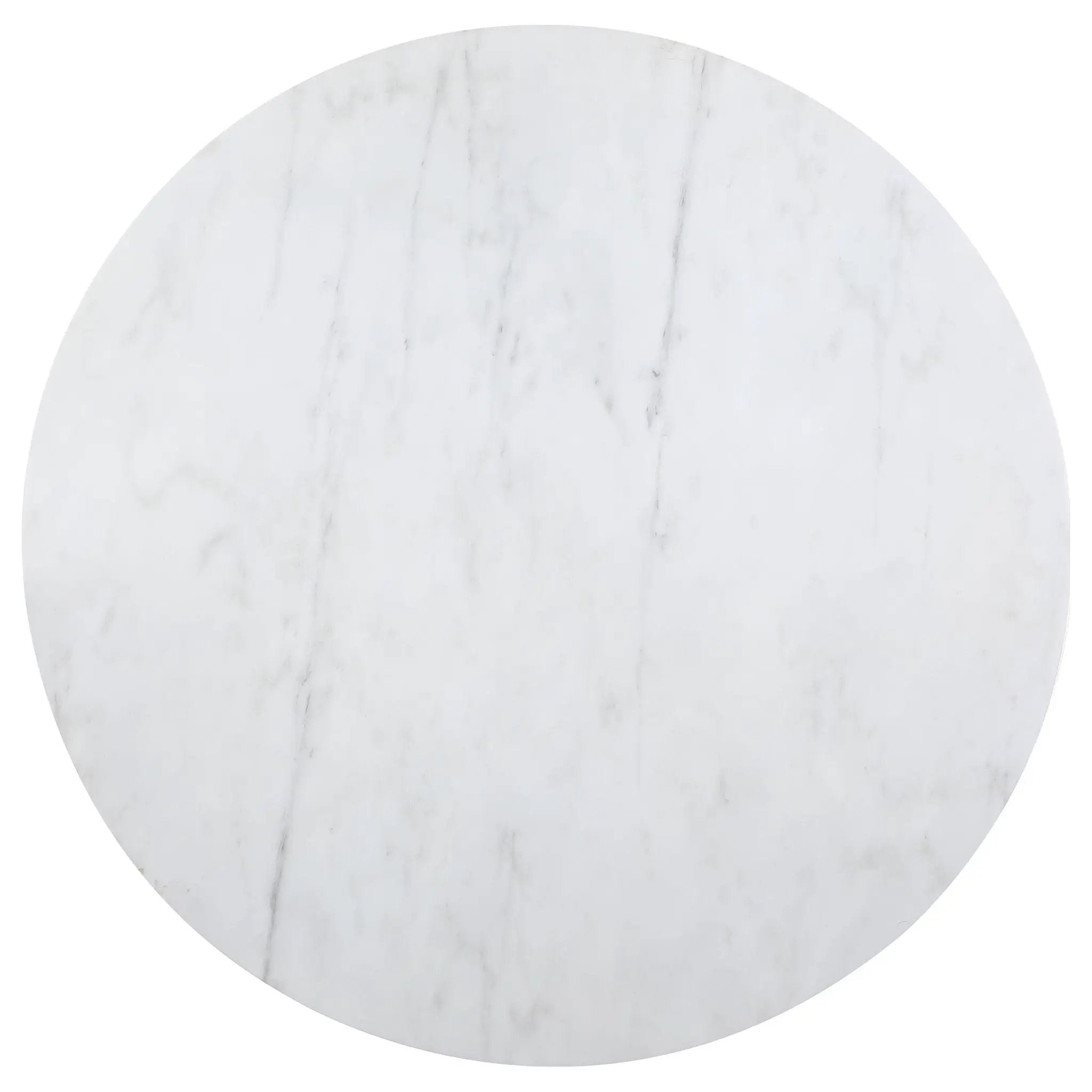 Ambrose Round 50-inch Marble Top Dining Table Brushed Gold by Unique Piece Furniture