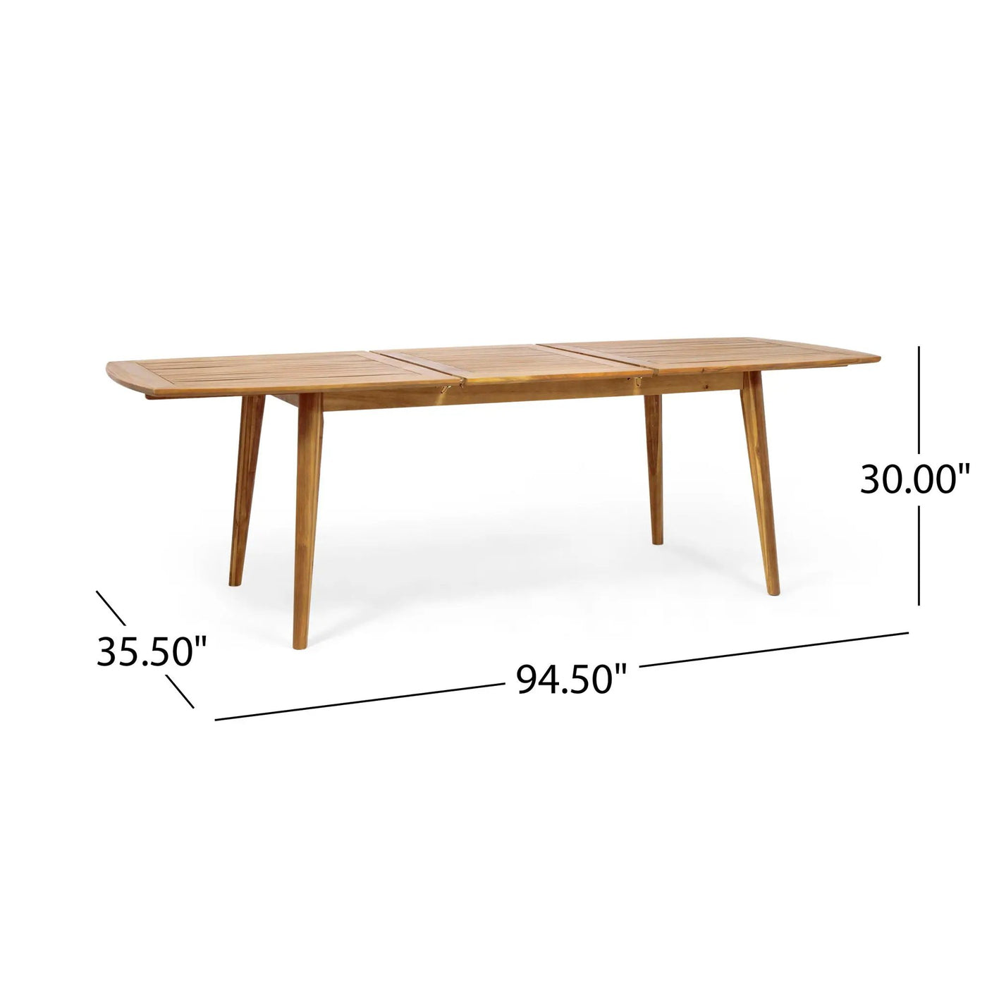 Modern Outdoor Dining Set With Expandable Acacia Wood Table by HouseOfZazla