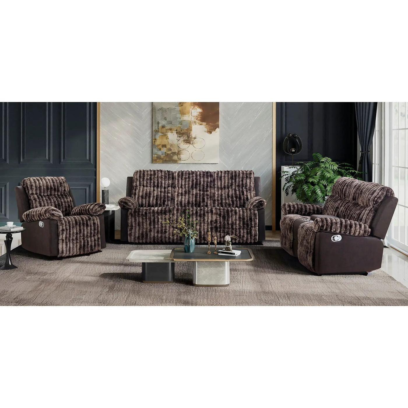 Brenda - Sofa With Manual Recline Function by HouseOfZazla