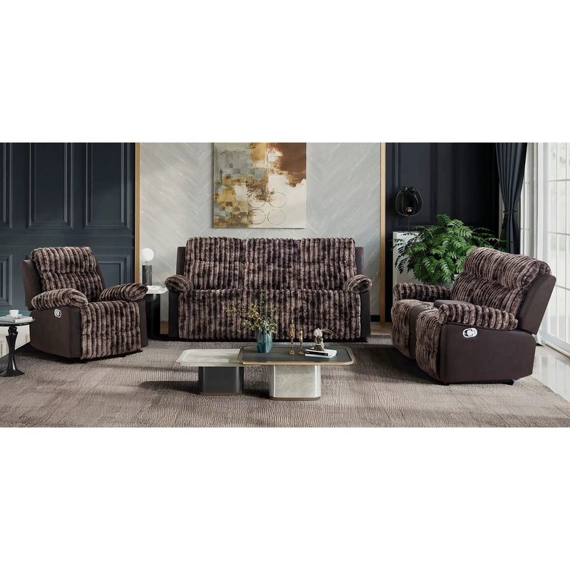 Bruni - Console Reclining Loveseat With Manual Recline by Unique Piece Furniture