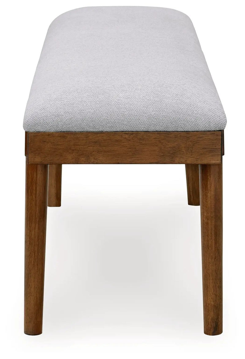 Lyncott - Large Upholstered Dining Room Bench - Gray / Brown by Unique Piece Furniture