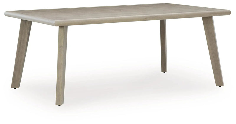 Cliff Trails - Rectangle Dining Table With Umbrella Option - Beige by Unique Piece Furniture