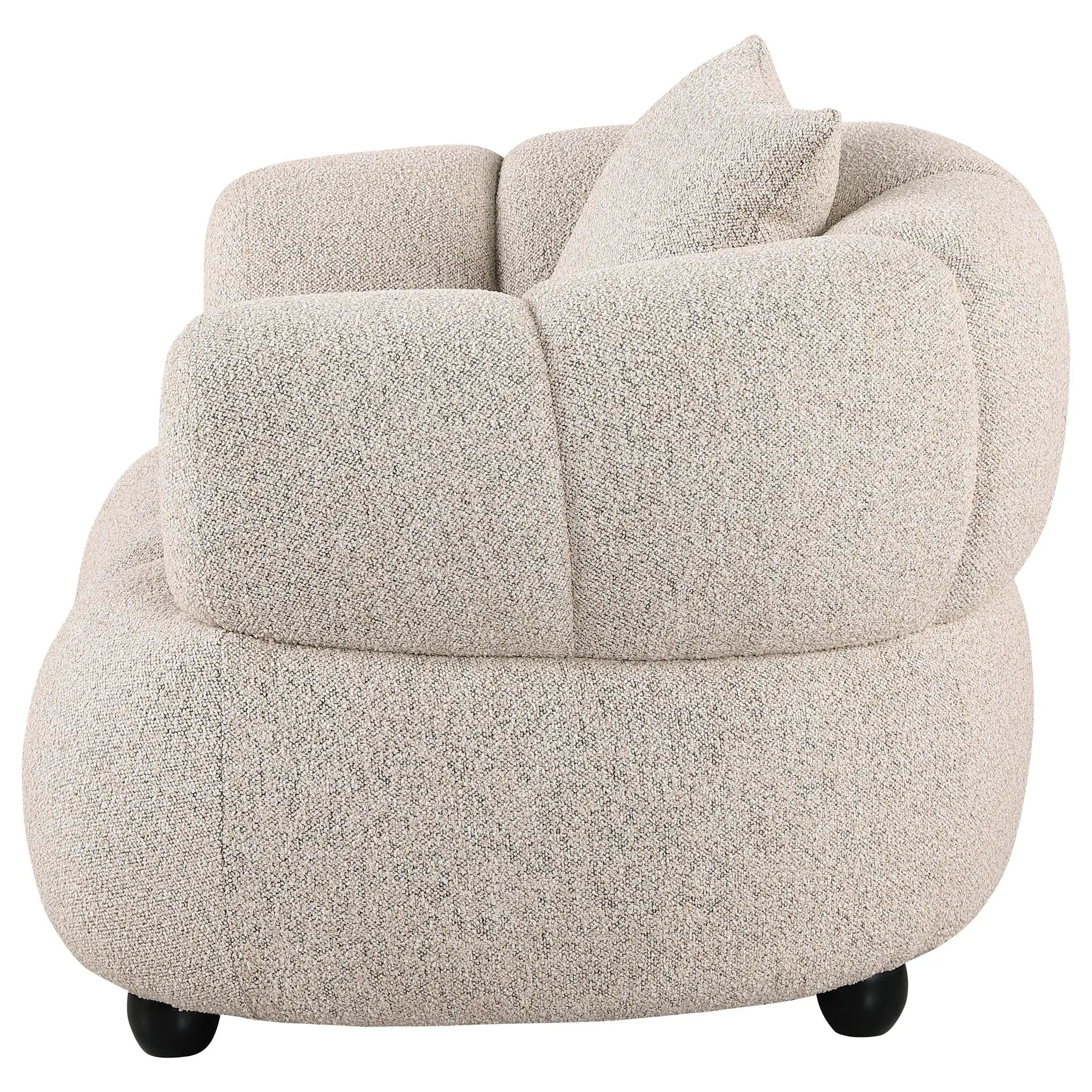 Whitney Contemporary Channel Tufted Boucle Upholstered Accent Chair by Unique Piece Furniture