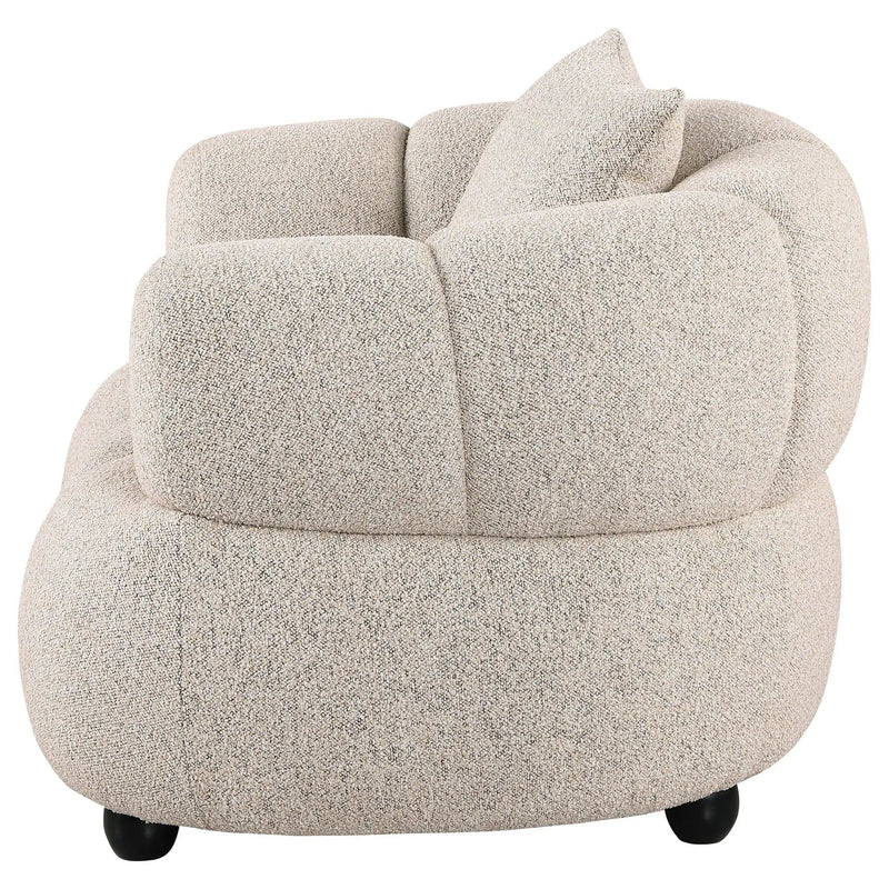 Whitney Contemporary Channel Tufted Boucle Upholstered Accent Chair by Unique Piece Furniture