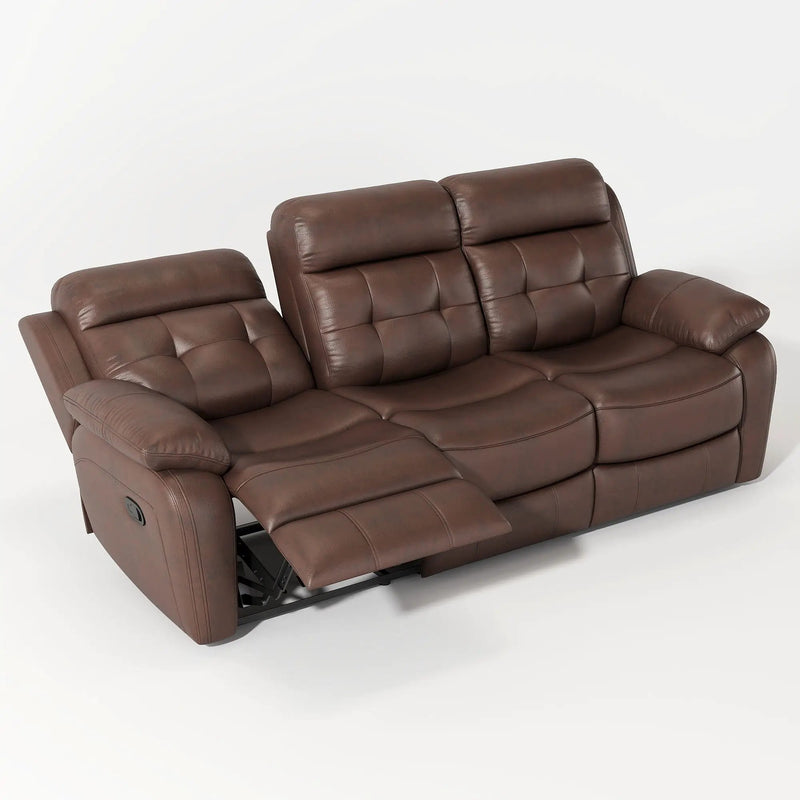 Genuine Non Power Reclining Sofa With Drop Down Table, Stainless Steel Cupholders And Magazine Bag by HouseOfZazla