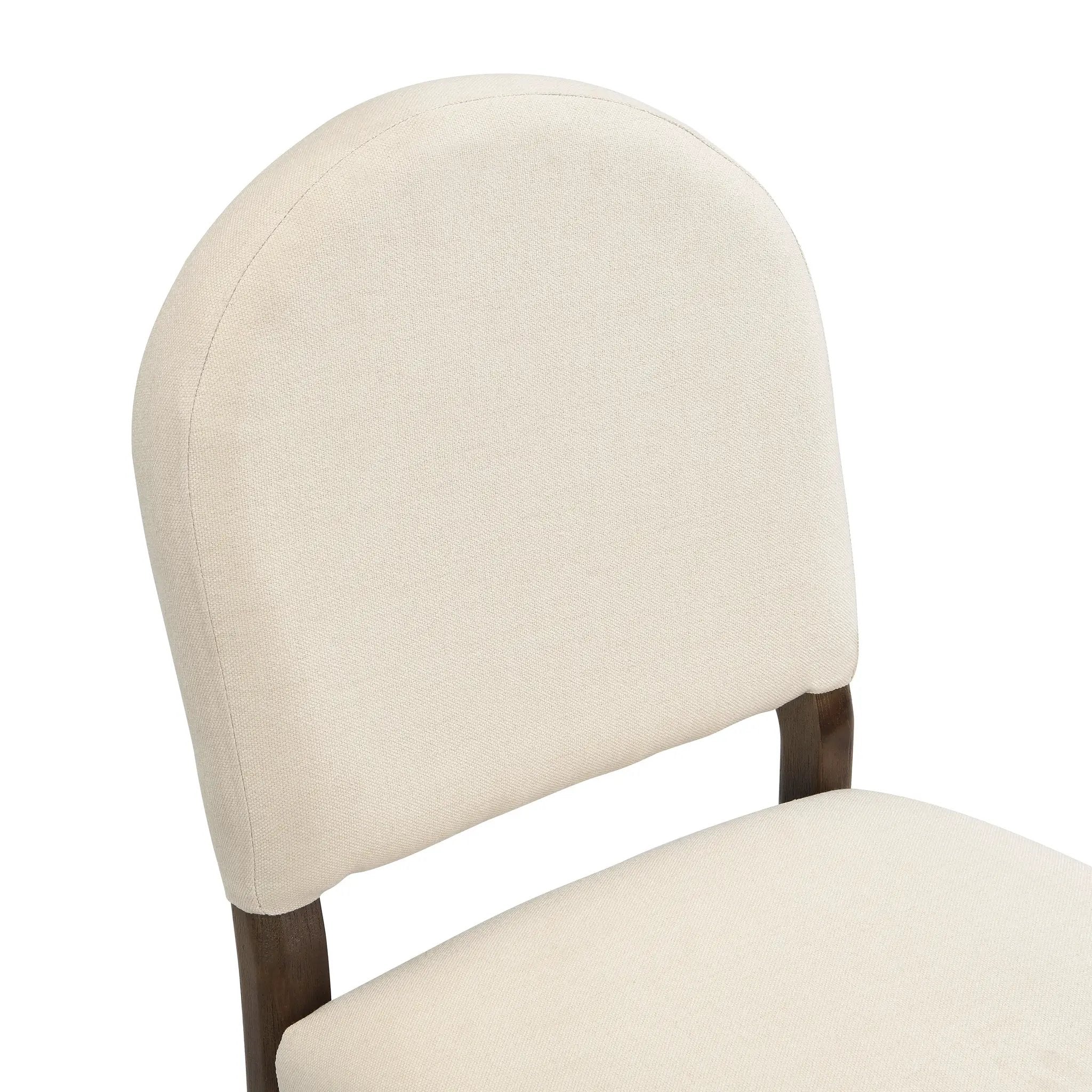 Dining Chairs with Back Mid Century Fabric Upholstered Armless - Set of 2 by HouseOfZazla