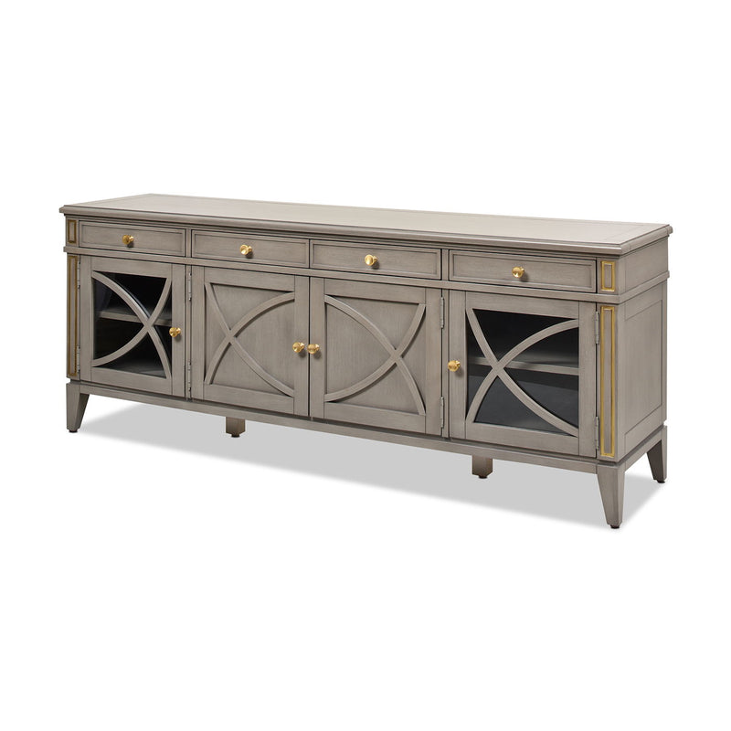 Dauphin - TV Stand Storage Display Console Table - Gray Cashmere by HouseOfZazla