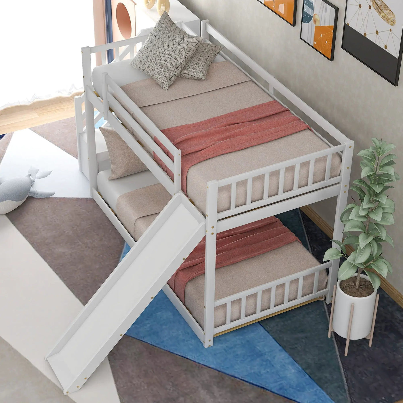 Bunk Bed With Convertible Slide And Stairway by HouseOfZazla