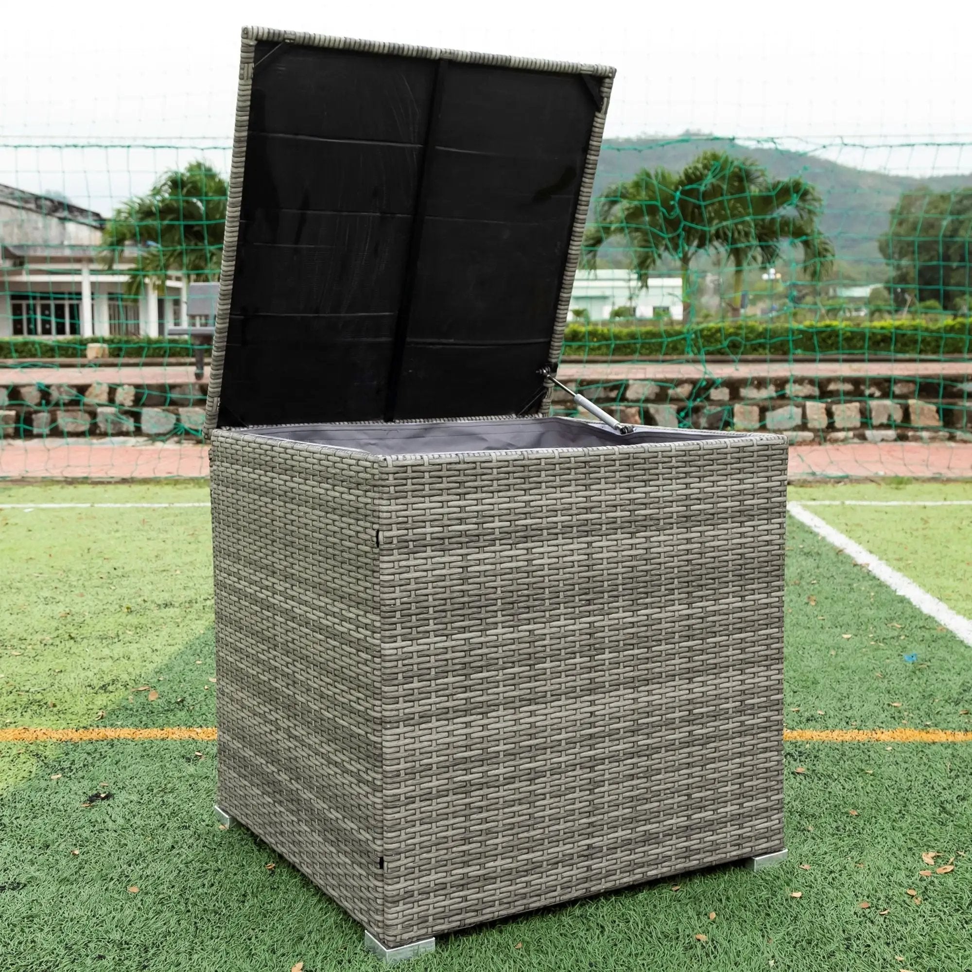 4 Piece Patio Sectional Wicker Rattan Outdoor Furniture Sofa Set With Storage Box by HouseOfZazla