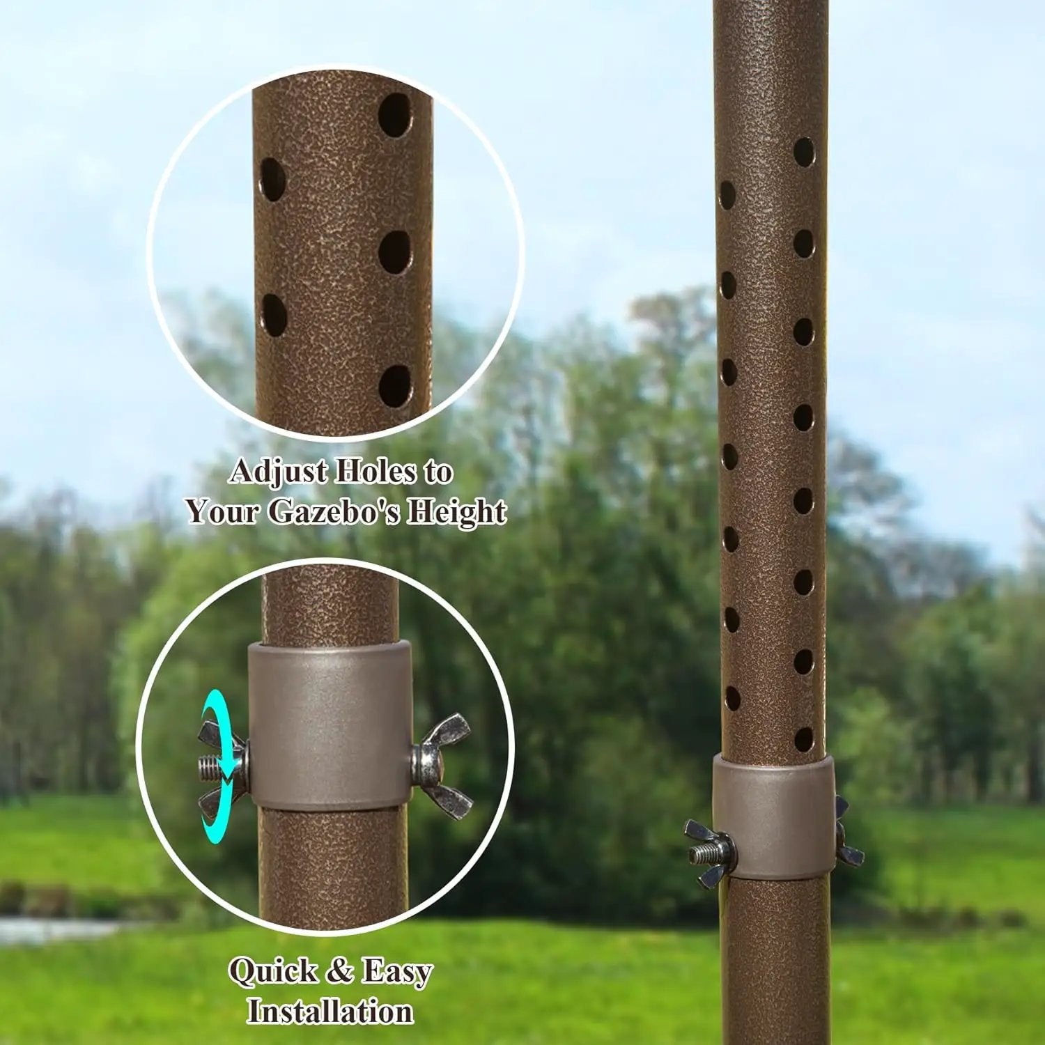 Universal Support Post for Gazebo Stability by HouseOfZazla