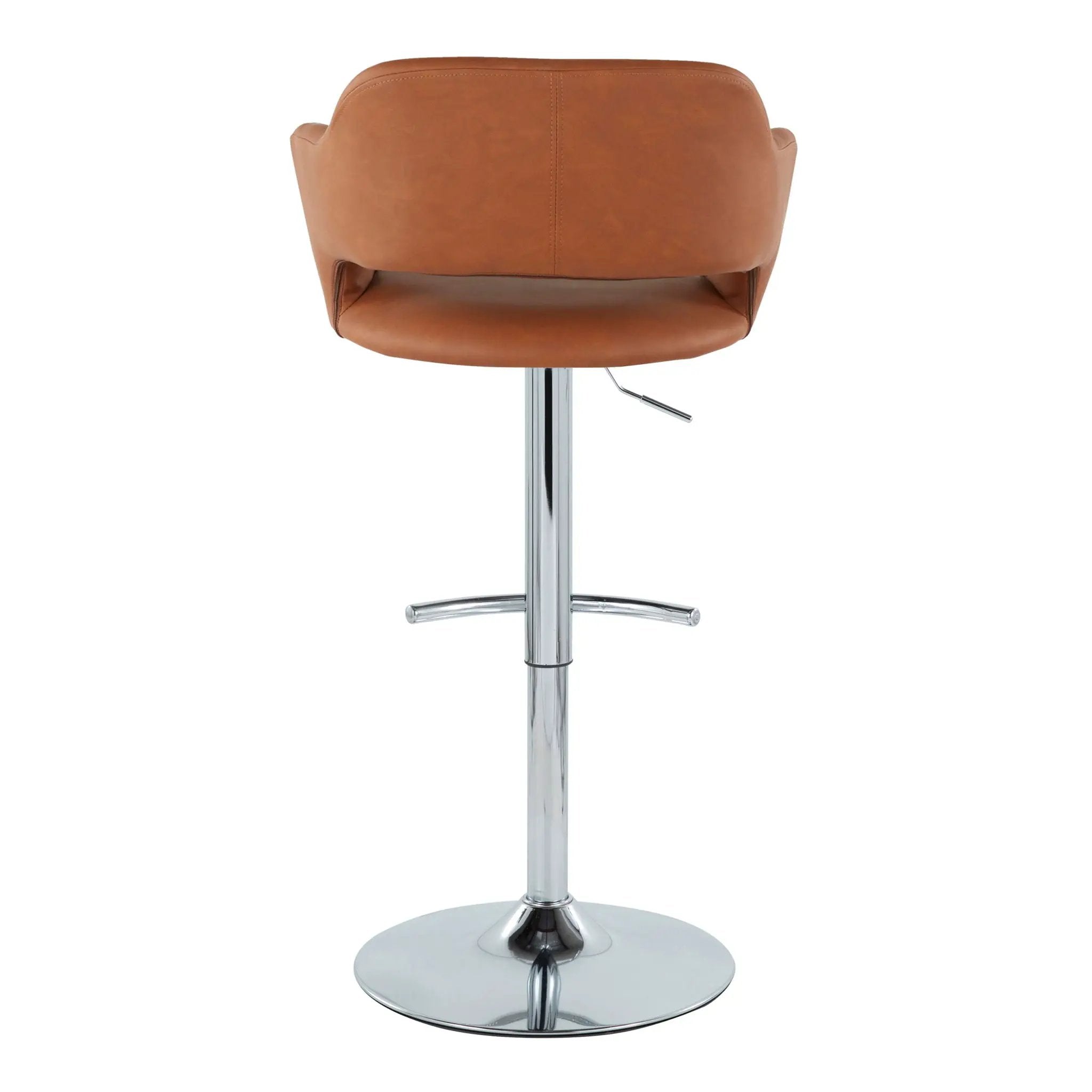 Margarite - Contemporary Ajustable Barstool With Swivel With Rounded T Footrest (Set of 2) by Unique Piece Furniture