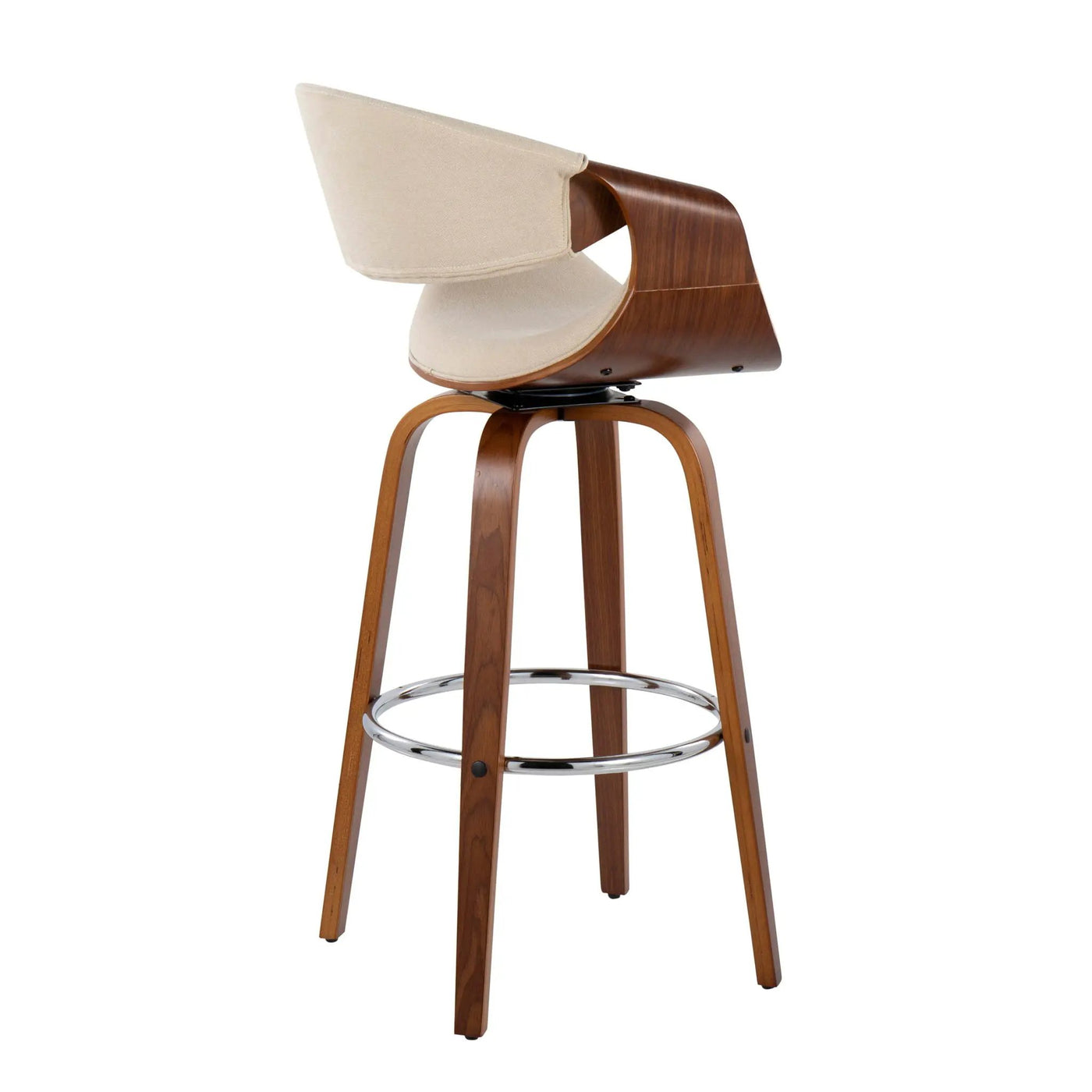 Curvini Mid - Century Modern Fixed Height Barstool With Swivel (Set of 2) by HouseOfZazla