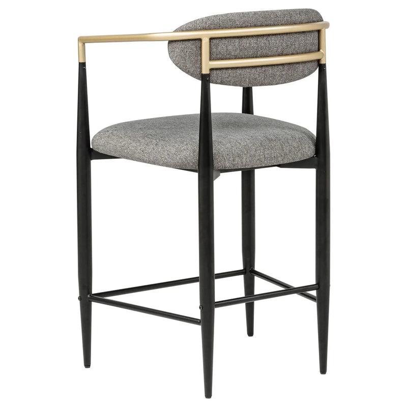 Tina Fabric Upholstered Counter Chair Dark Grey (Set of 2) by Unique Piece Furniture
