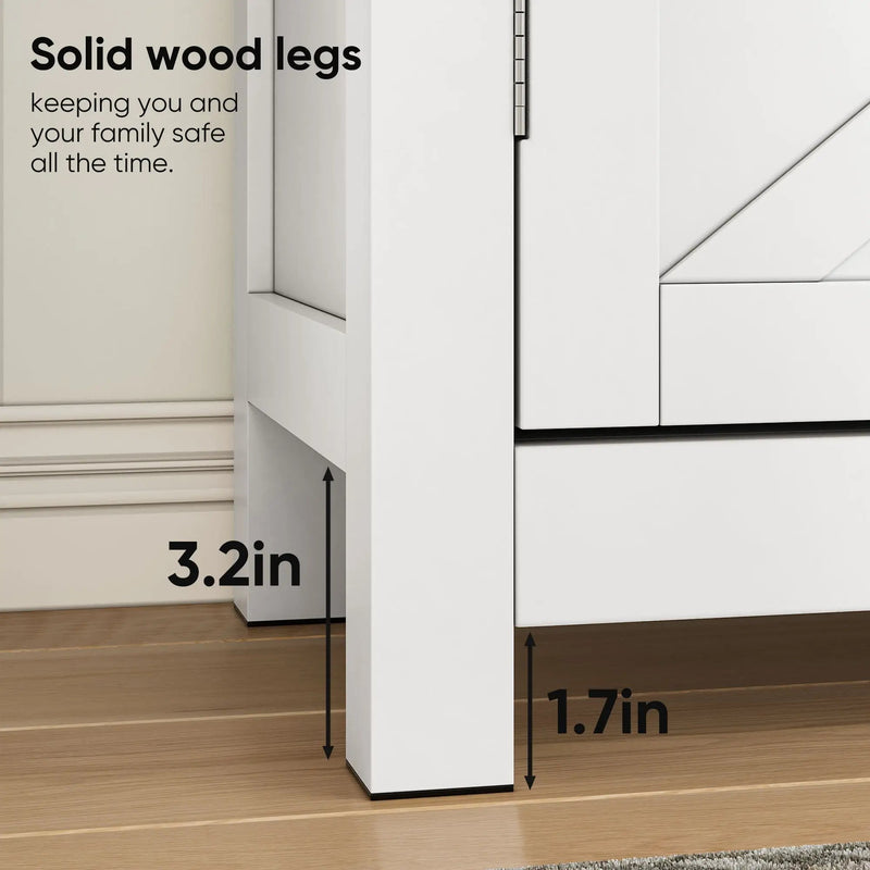 Farmhouse Storage Cabinet With Drawer And Adjustable Shelf by Unique Piece Furniture
