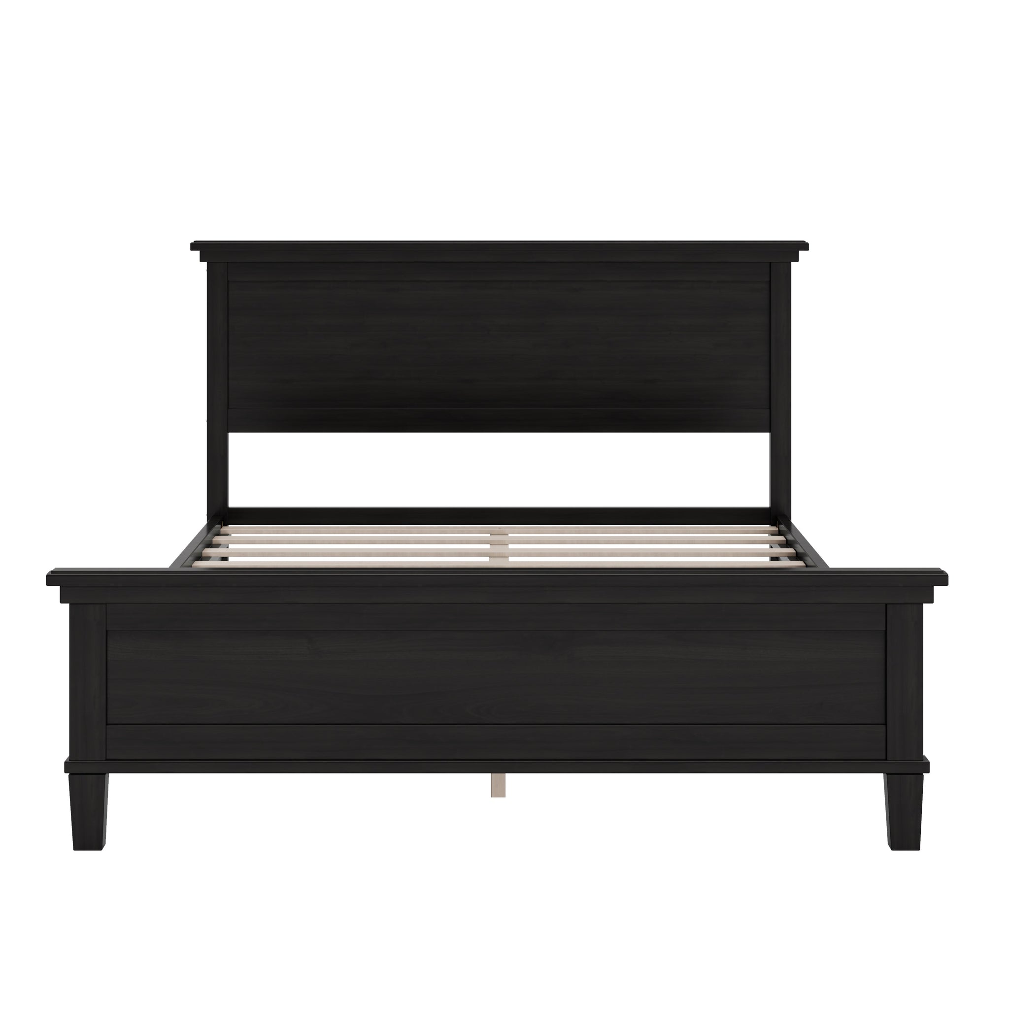 Mid-Century Modern Wood Platform Bed, Queen Size by HouseOfZazla