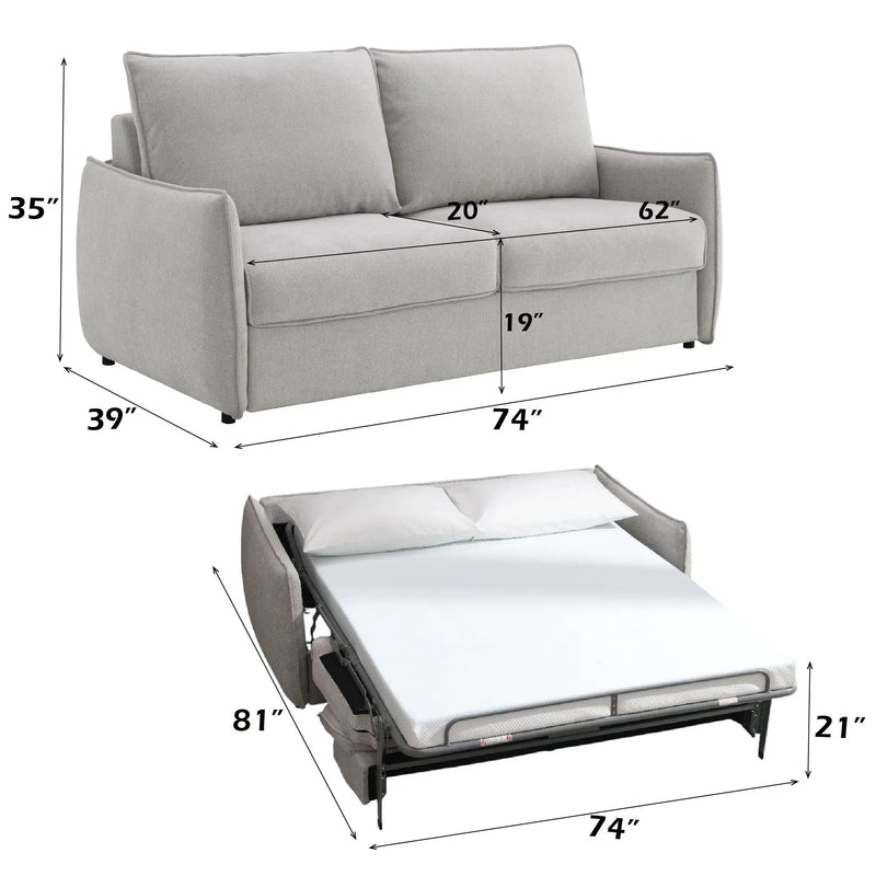 Jinn - Sofa With Sleeper - Beige by HouseOfZazla