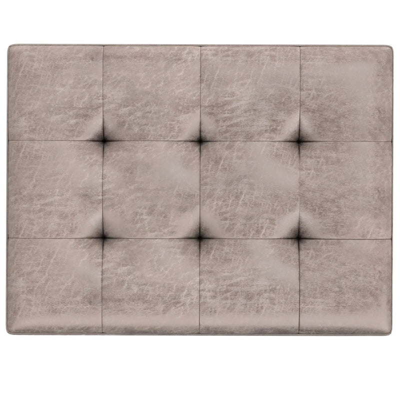 Shay - Large Square Coffee Table Storage Ottoman Mid-Century Style by Unique Piece Furniture