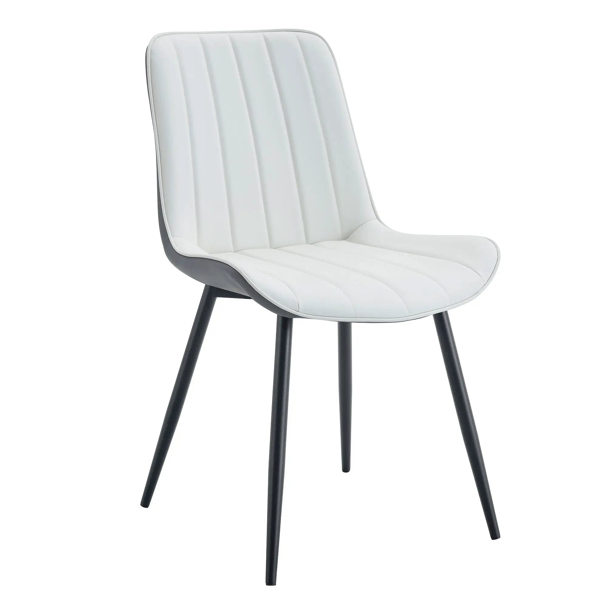 Modern Minimalist Dining Chair Set, Extended Seat Cushion by Unique Piece Furniture