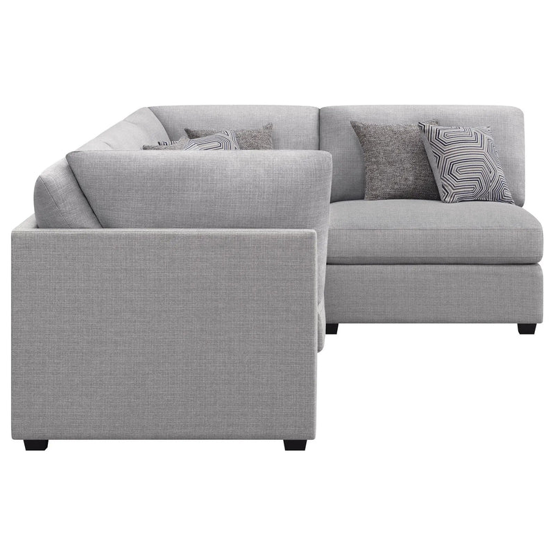 Cambria 4-piece Upholstered Modular Sectional Sofa Grey by Unique Piece Furniture