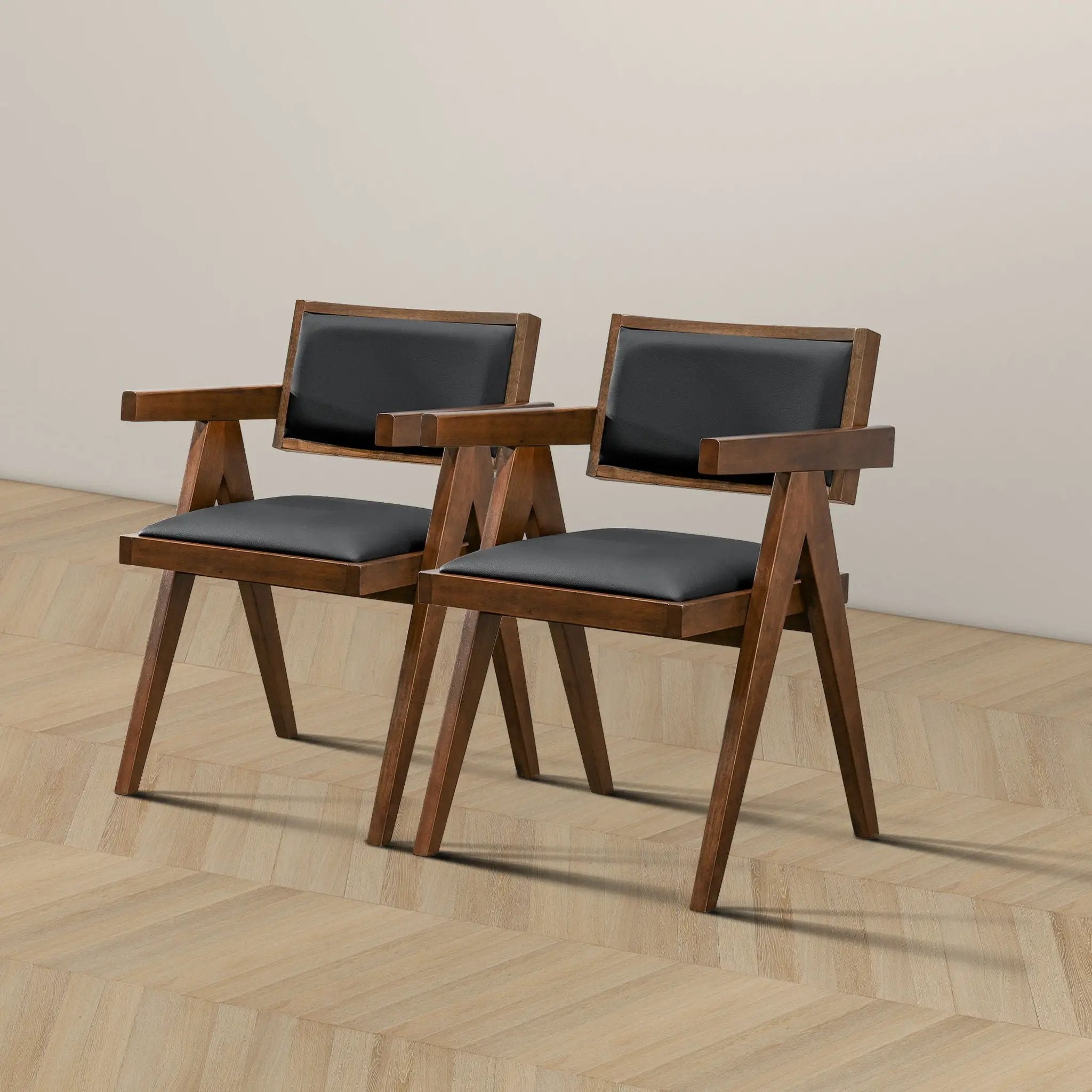 Athena - Dining Chair (Set of 2) - Black / Brown by HouseOfZazla