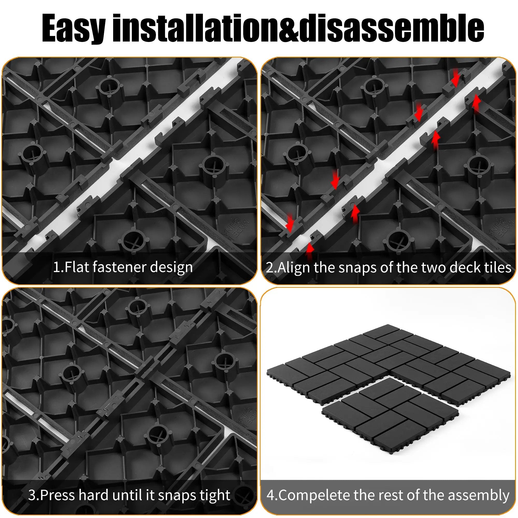 Plastic Interlocking Decking Tiles - Perfect for Any Outdoor Space by HouseOfZazla