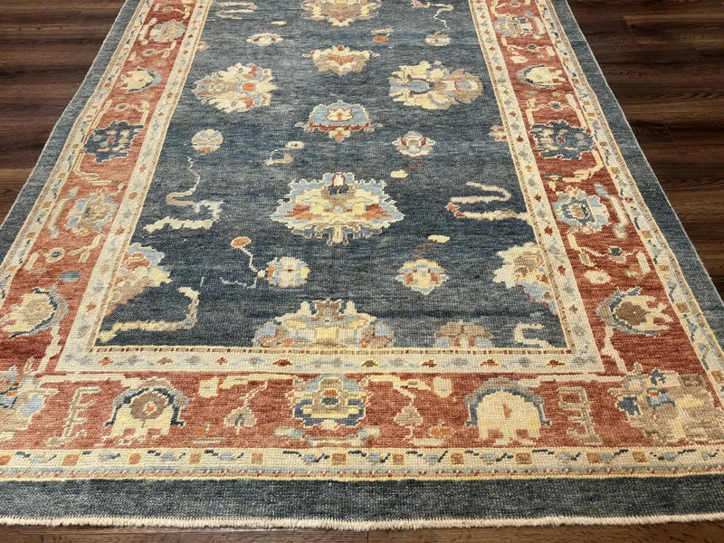 Turkish Oushak Rug 6x9, Sultanabad Carpet, Medium Size Oriental Rug by Jewel Rugs