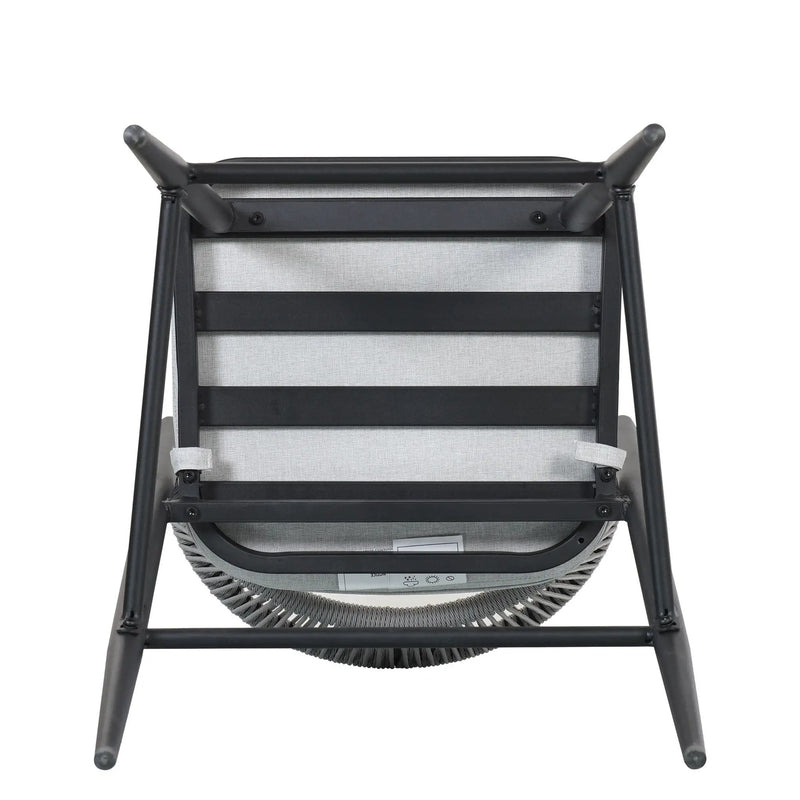 Outdoor Bar Height Metal Frame Counter Stools with Scallop-Shaped Backrest & Water-Resistant Cushions by HouseOfZazla