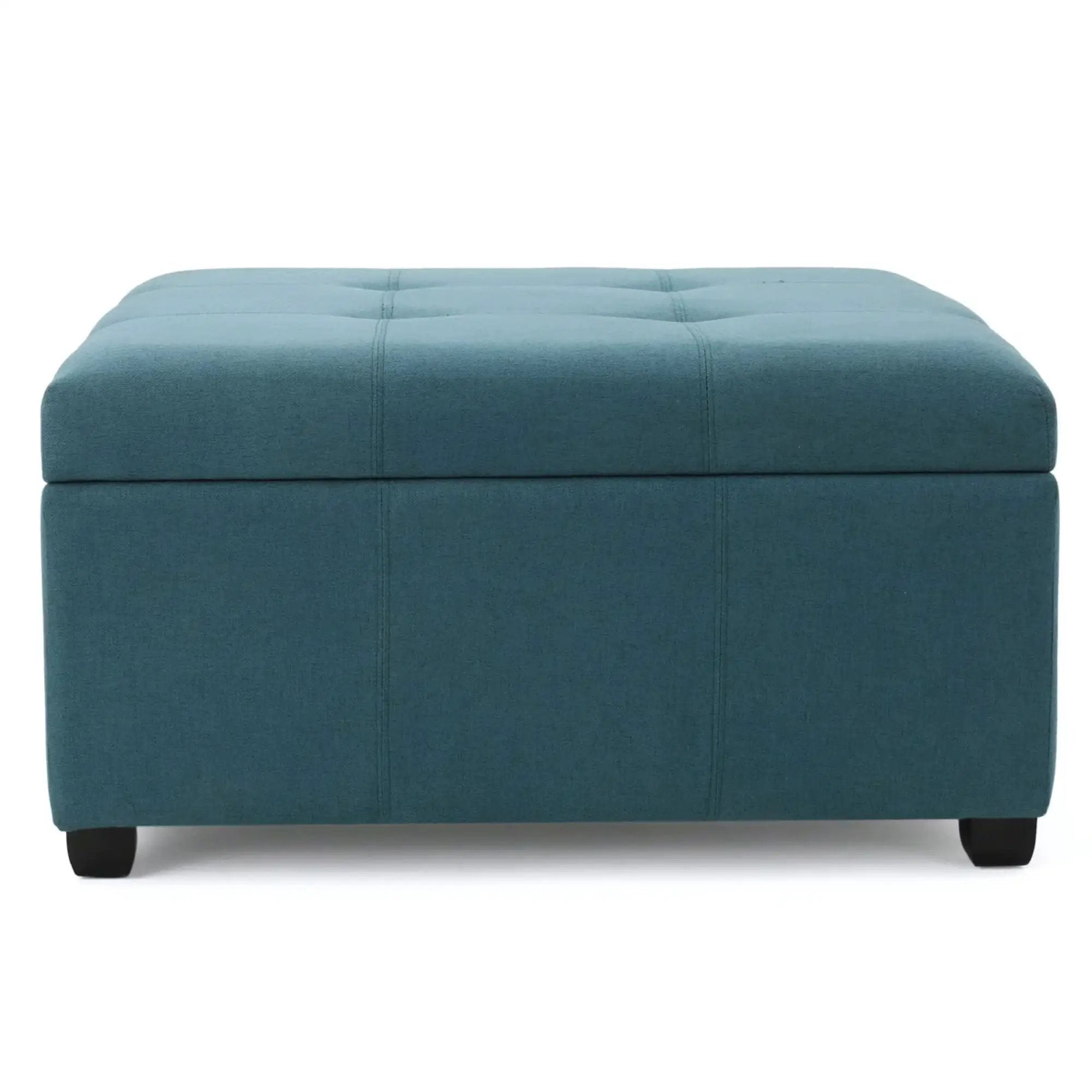 Tufted Square Storage Ottoman, Dark by HouseOfZazla