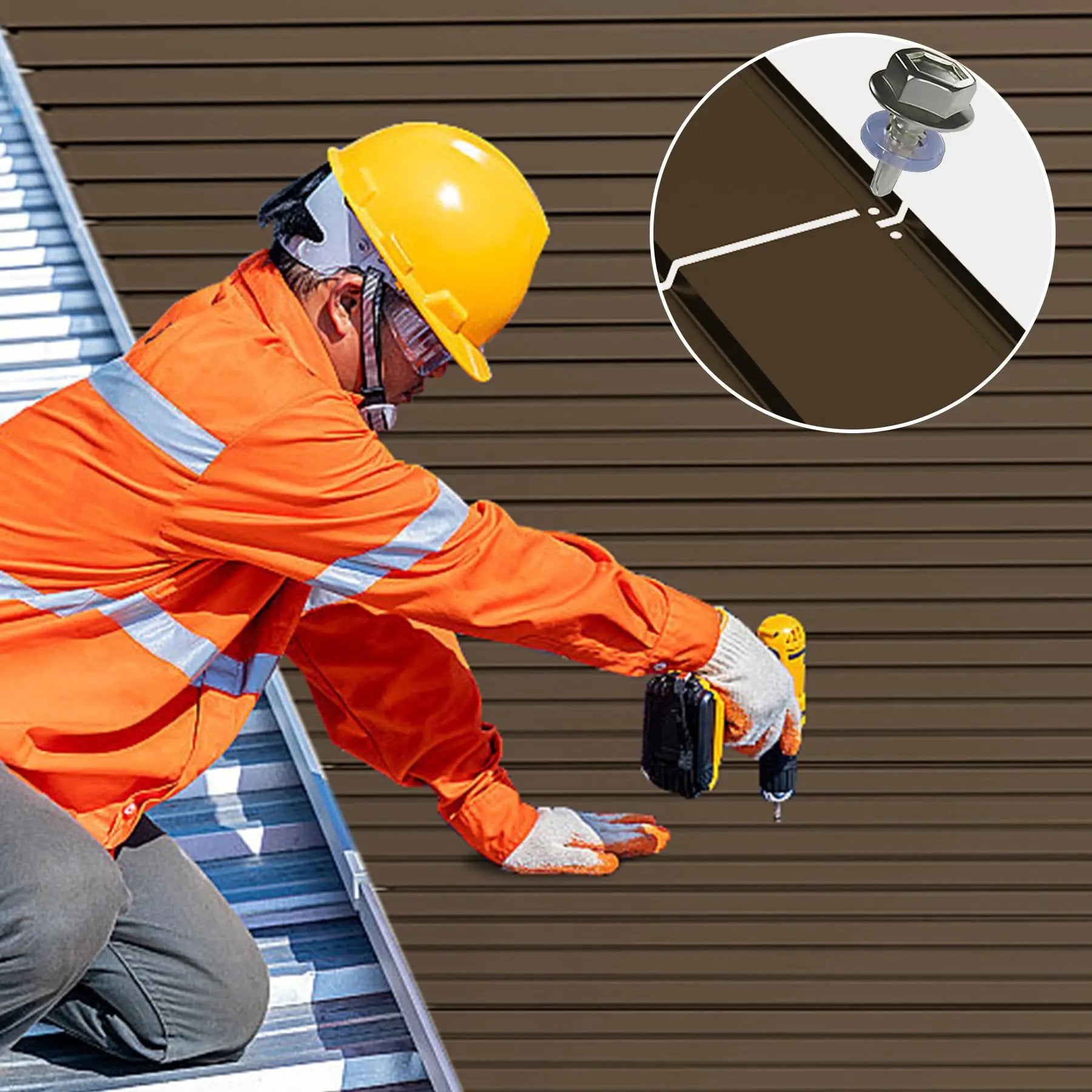20 Pcs Metal Roofing Panels, Galvanized Steel, Waterproof, Heavy Duty by HouseOfZazla