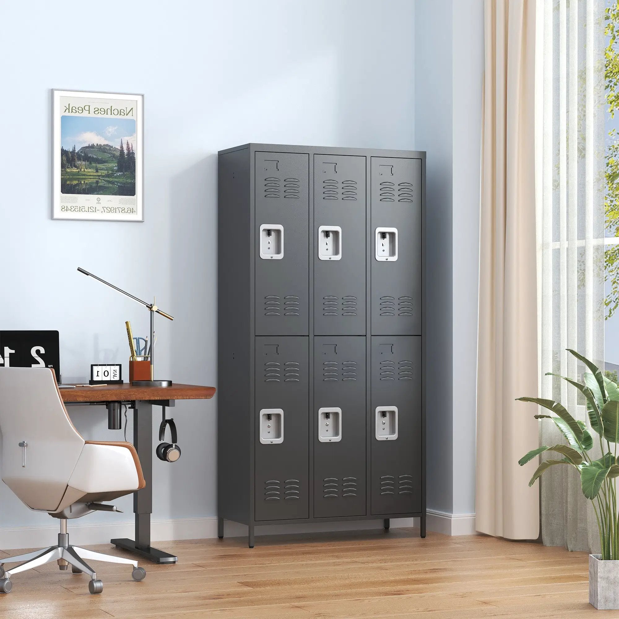 6 Door 72"H Metal Lockers with Lock by HouseOfZazla