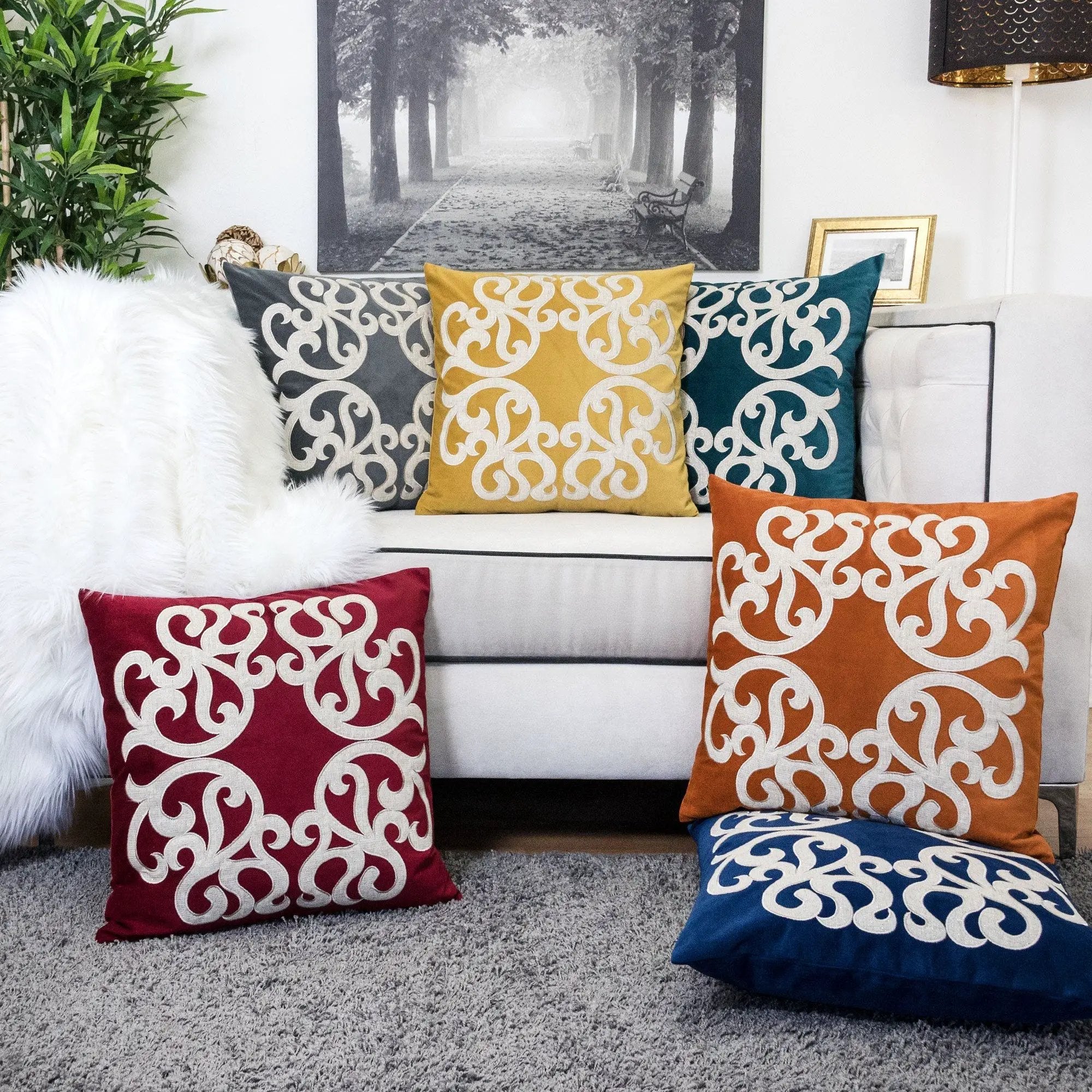 Dora - Pillow Cover With Matching Back by Unique Piece Furniture