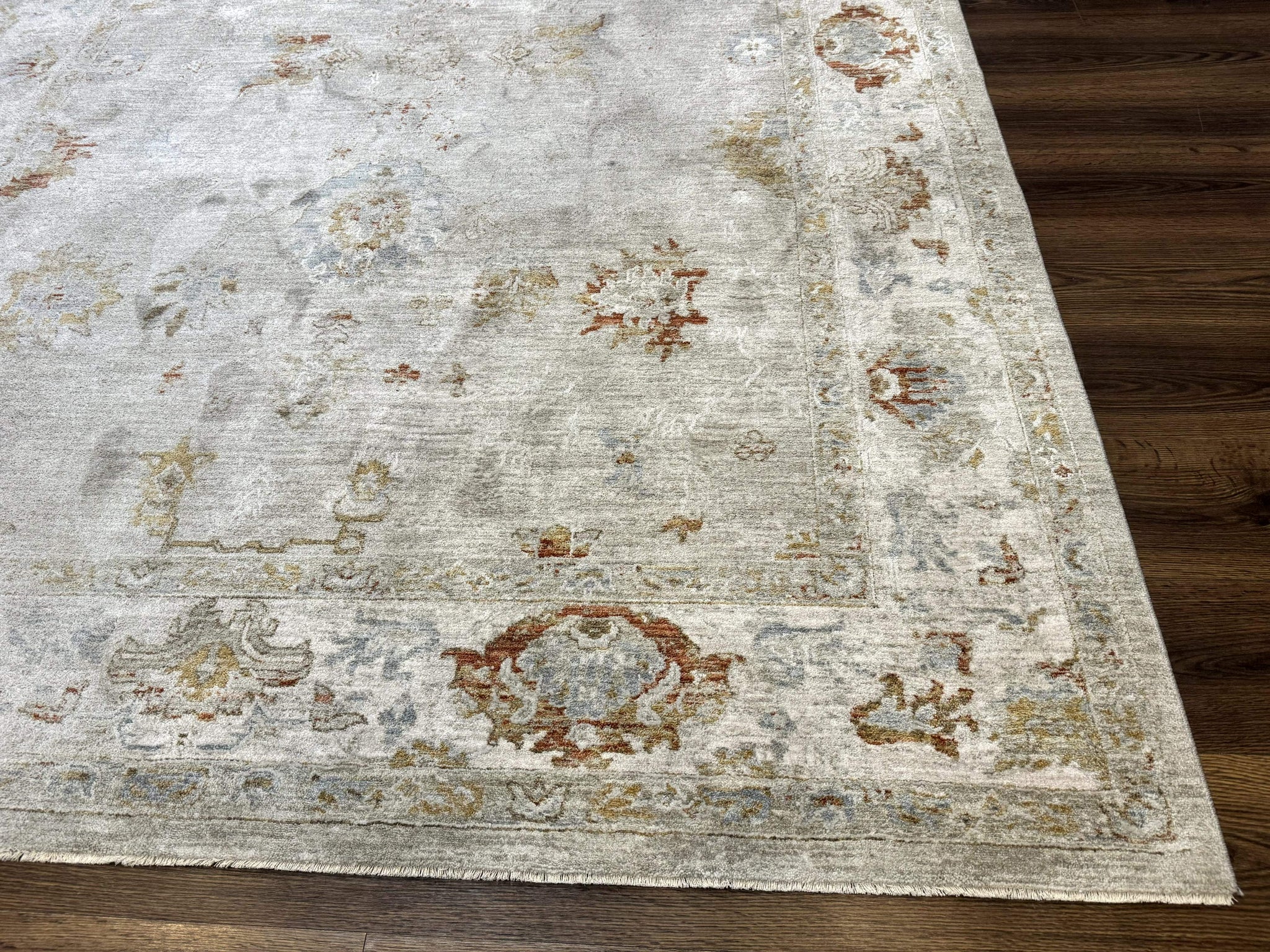Modern Turkish Oushak Rug 7x9, Netural Colors by Jewel Rugs