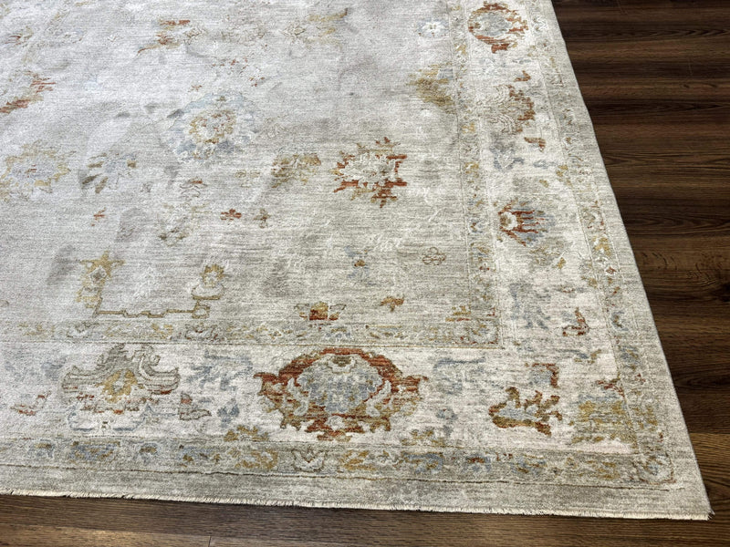 Modern Turkish Oushak Rug 7x9, Netural Colors by Jewel Rugs